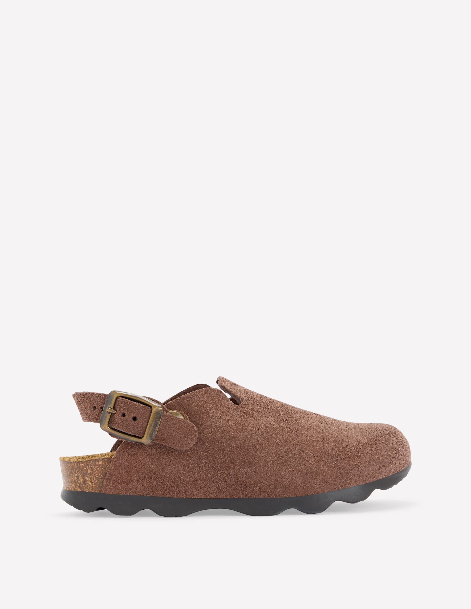 Suede Clogs-Raw Umber - Image 1