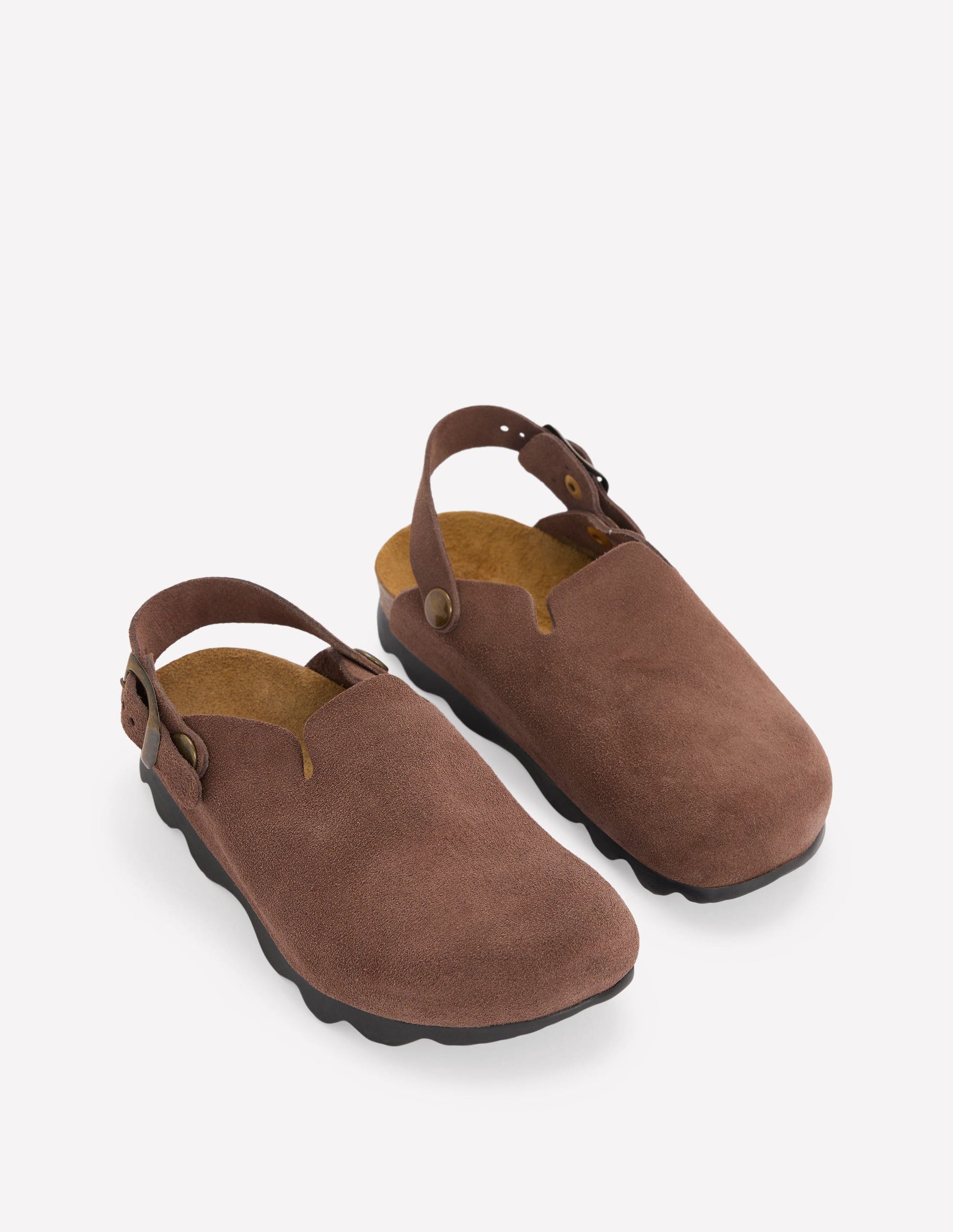 Suede Clogs-Raw Umber-2