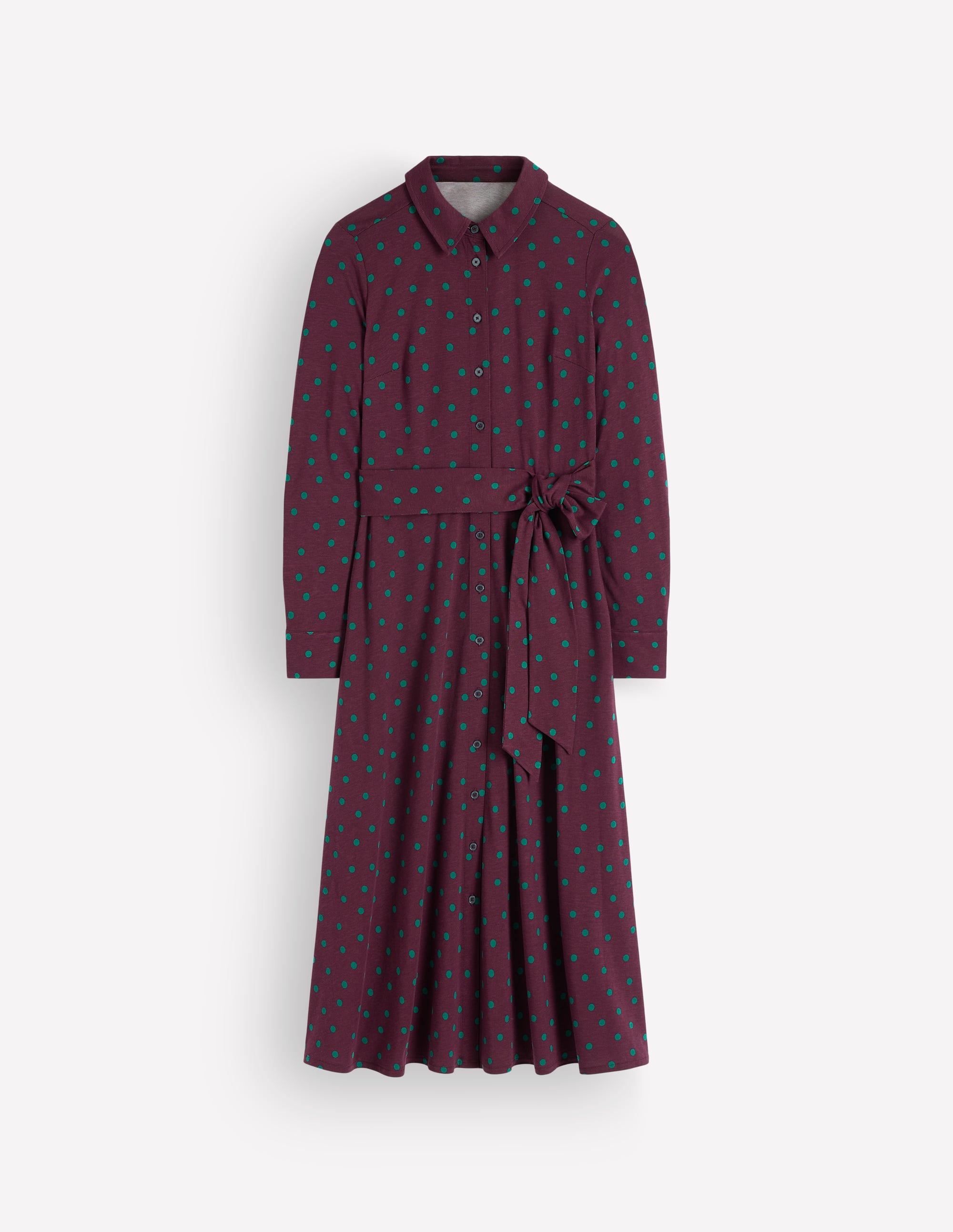 Marcia Jersey Shirt Dress - Dark Cherry, Boden Spot | Boden USA