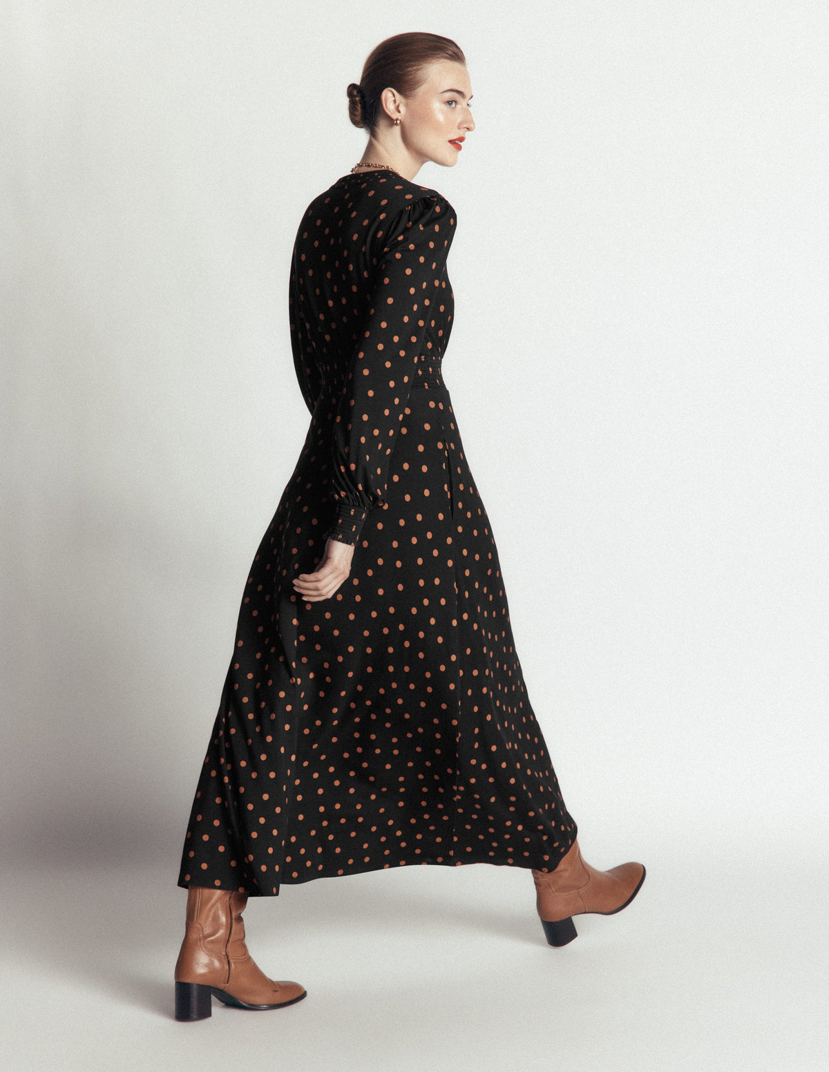 Georgia Jersey Midi Dress-Black, Boden Spot - Image 3