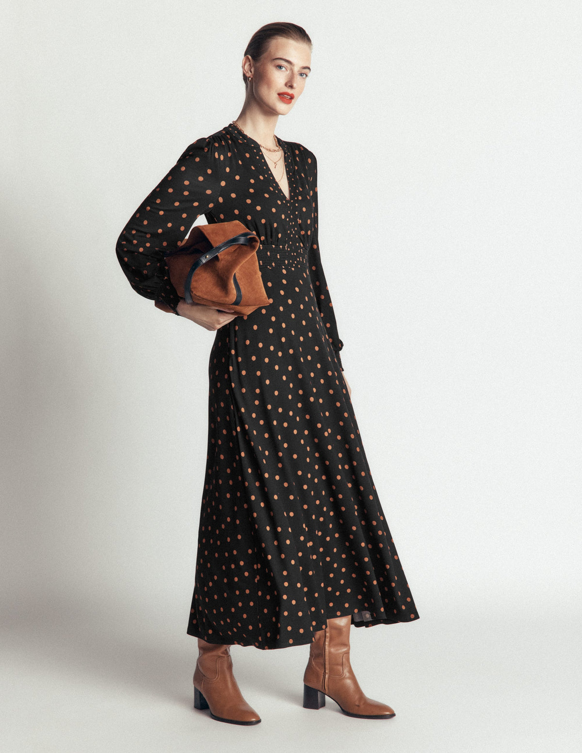 Georgia Jersey Midi Dress-Black, Boden Spot - Image 4