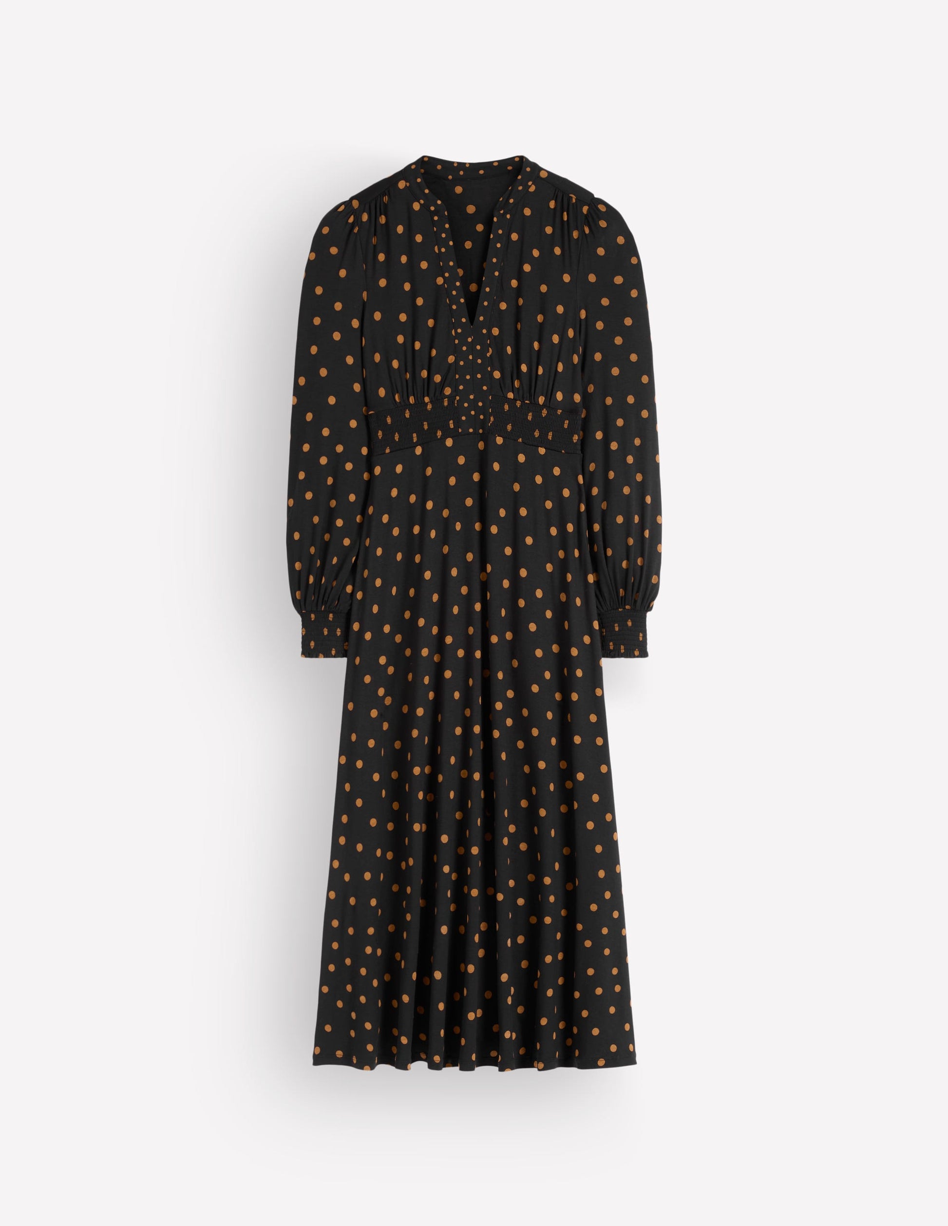 Boden Women's Georgia Jersey Midi Dress in Black