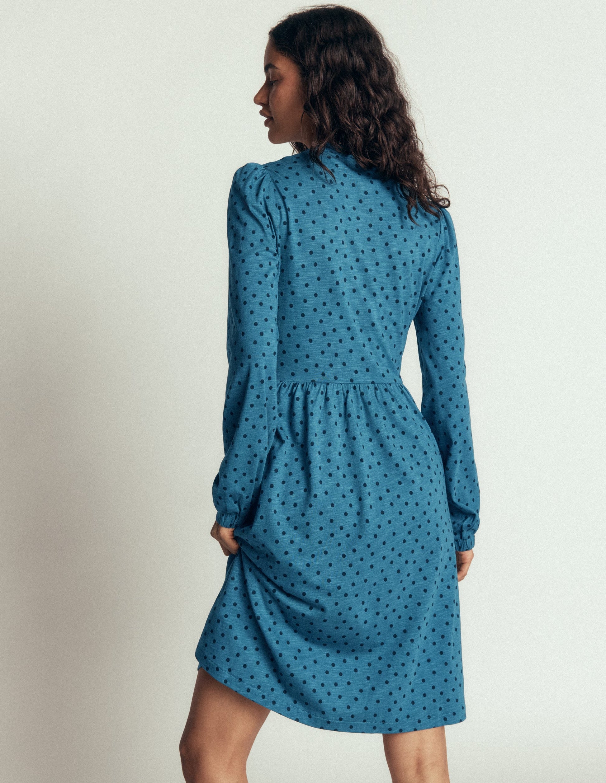 Naomi Relaxed Jersey Dress-Storm Blue, Boden Spot-2