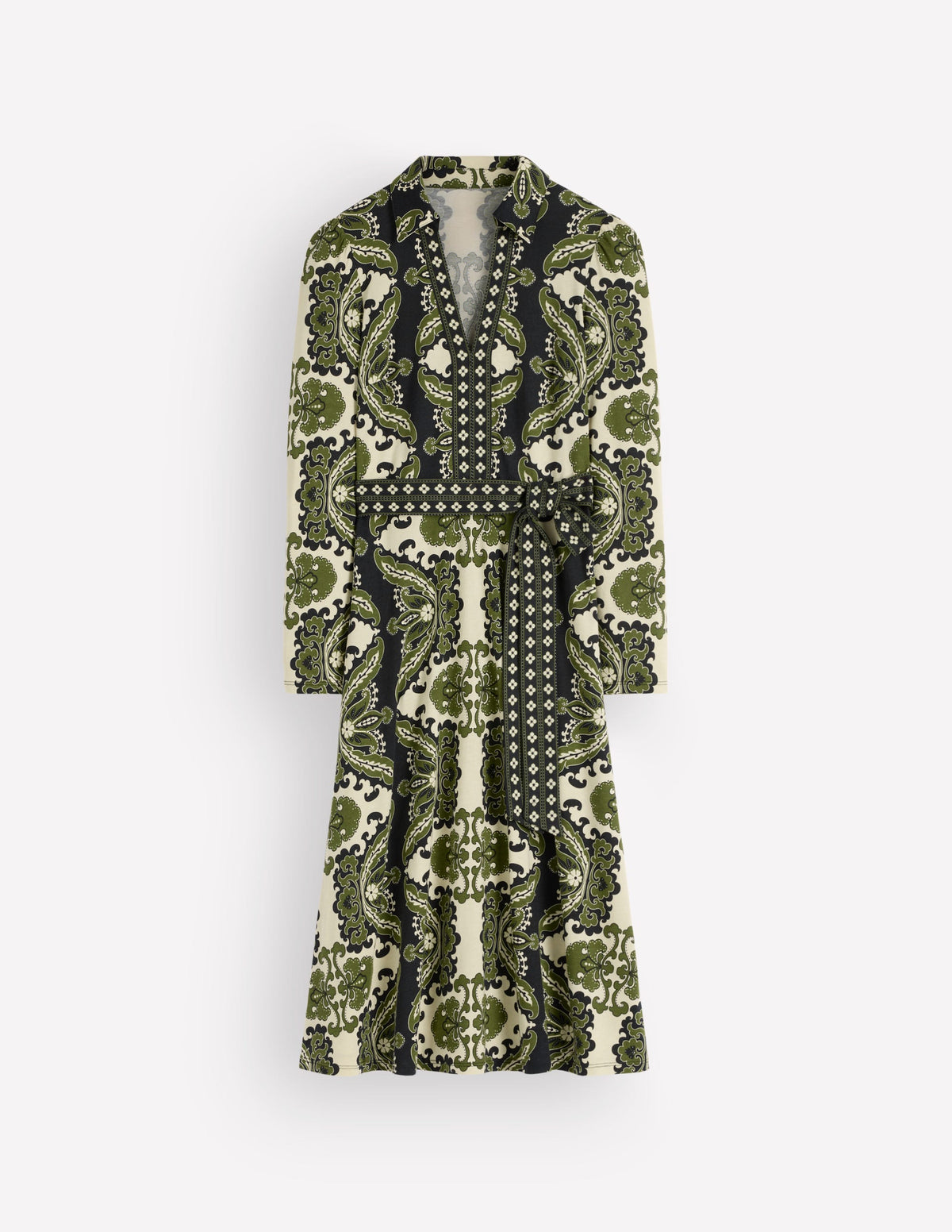 Imogen Collared Jersey Dress-Multi, Blossoming Gardenia - Image 6