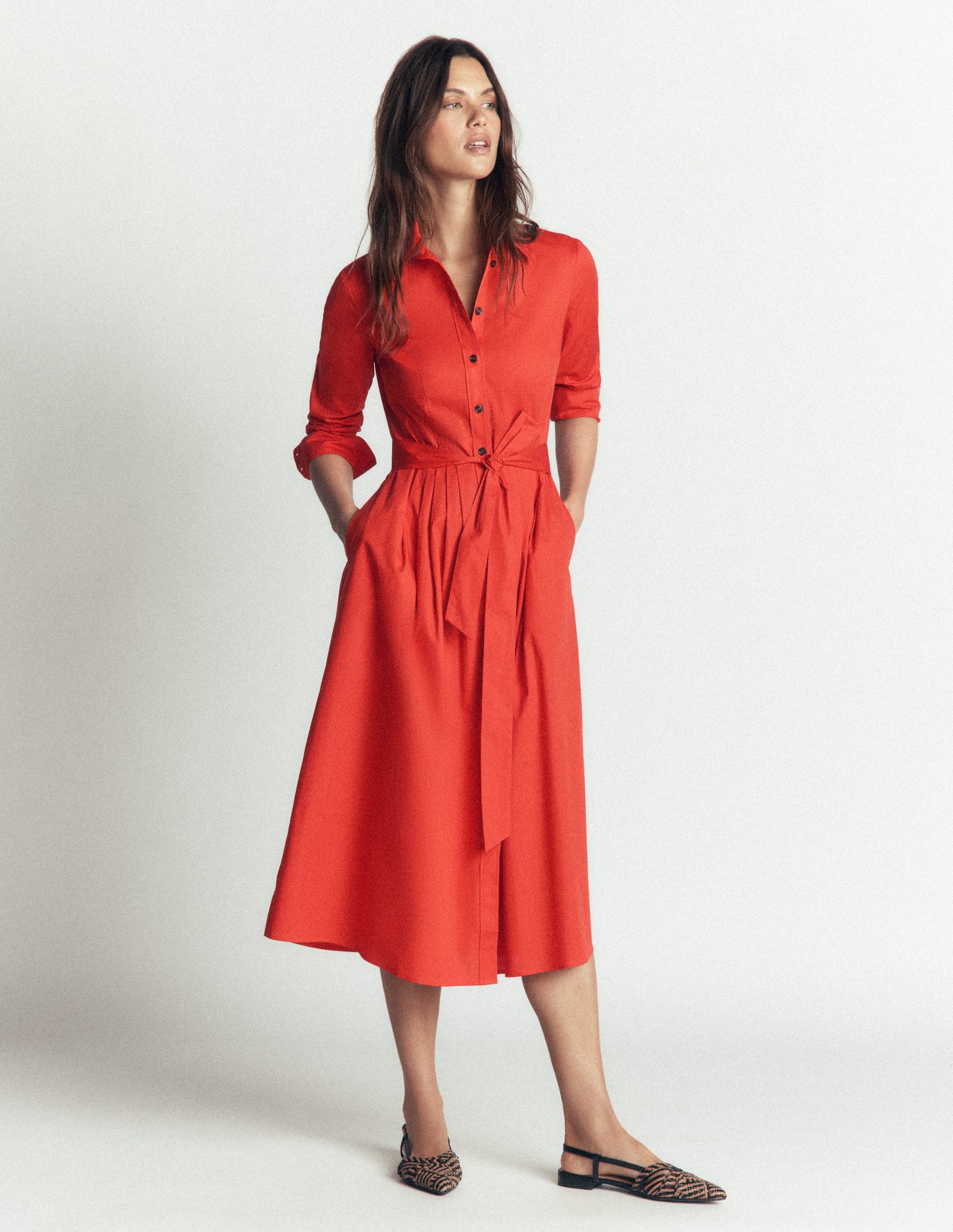 orange long shirt dress Women Orange Maxi Dresses Long Sleeves V-Neck Sash Layered Long Dress