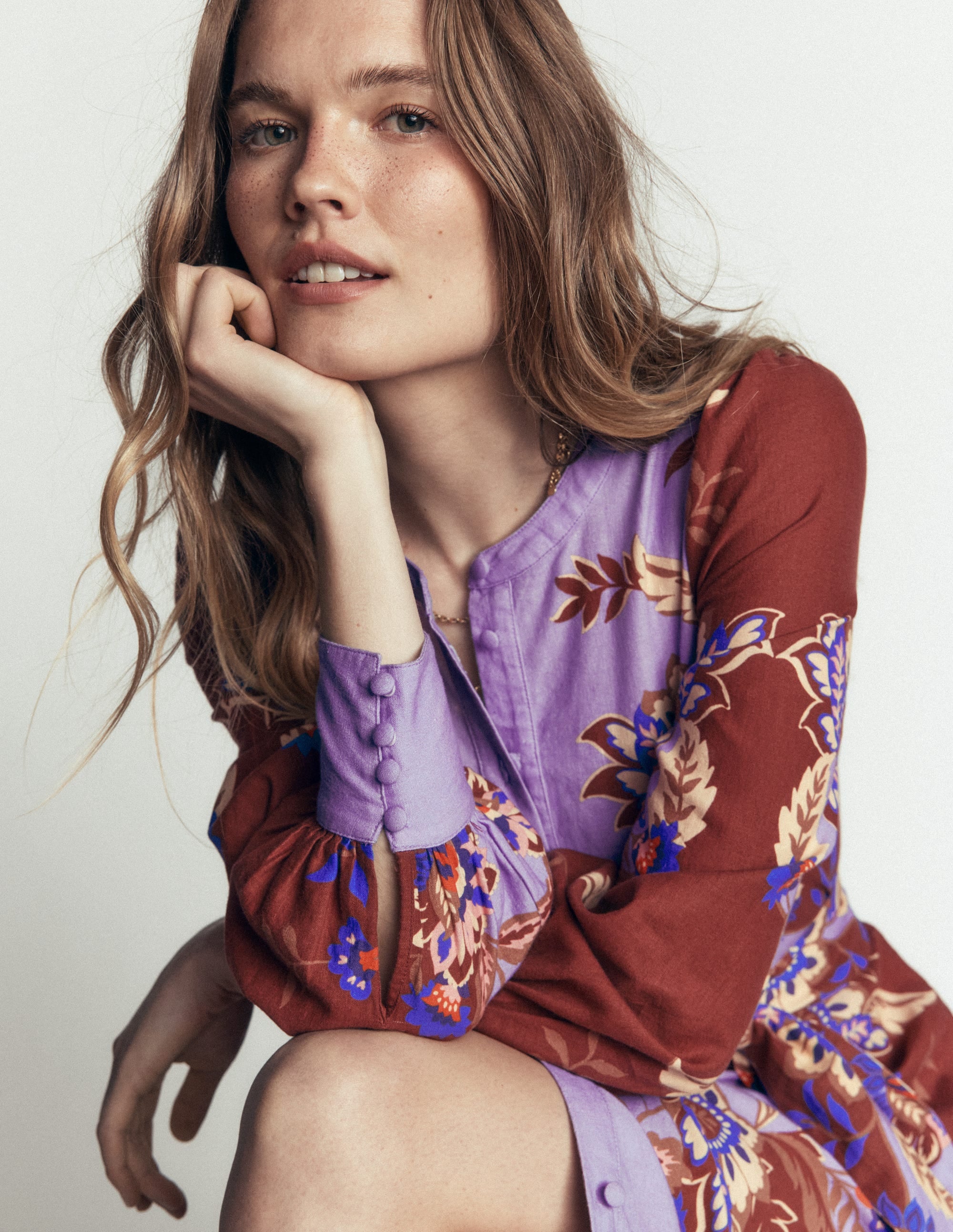 Blouson Sleeve Occasion Dress-Multi, Super Bloom - Image 2
