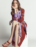 Blouson Sleeve Occasion Dress-Multi Super Bloom