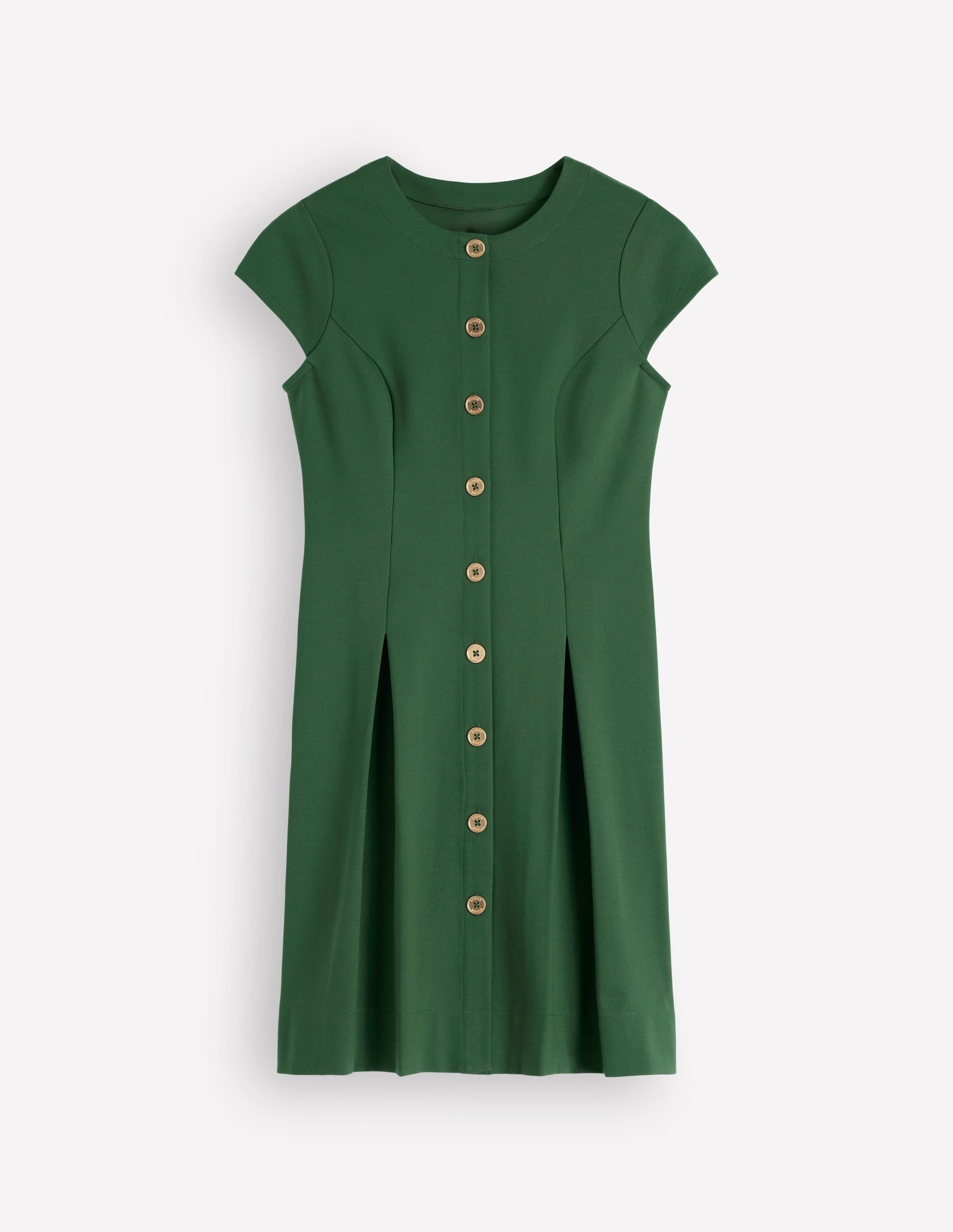 green button through dress Logan Button Up Dress