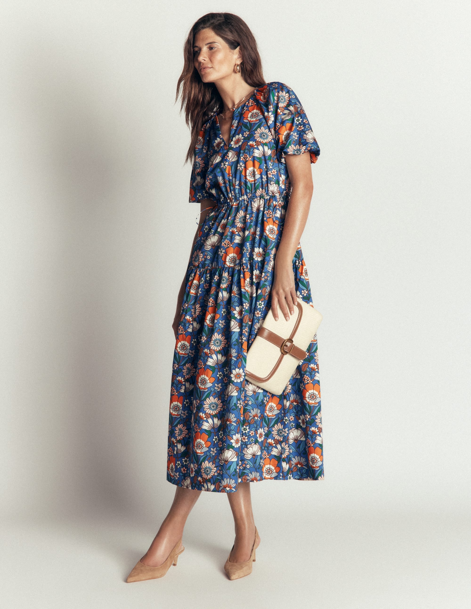 Boden Women's Draw Waist Cotton Dress