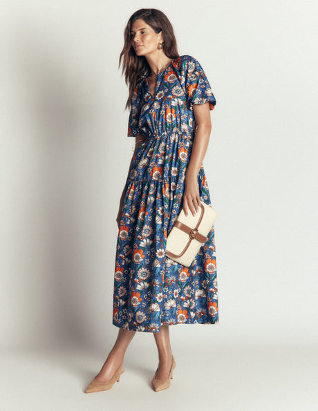 Draw Waist Cotton Dress