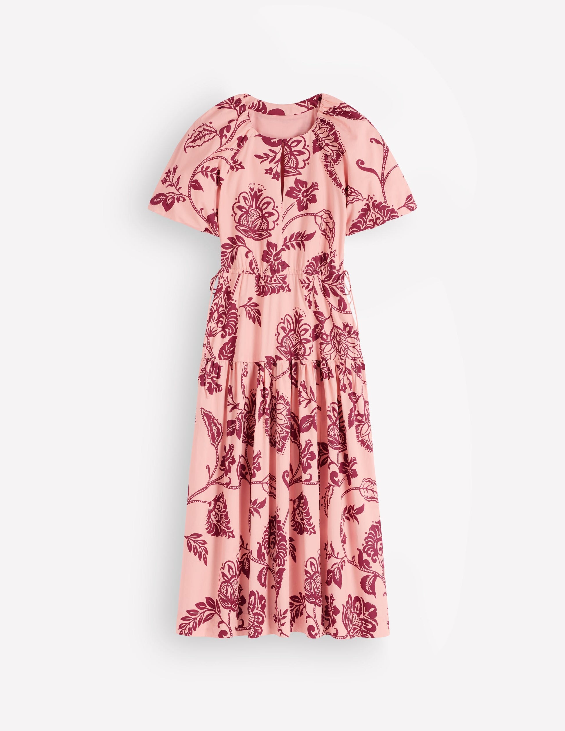 Draw Waist Fashion Dress-Chalk Pink, Planted Meadows-5