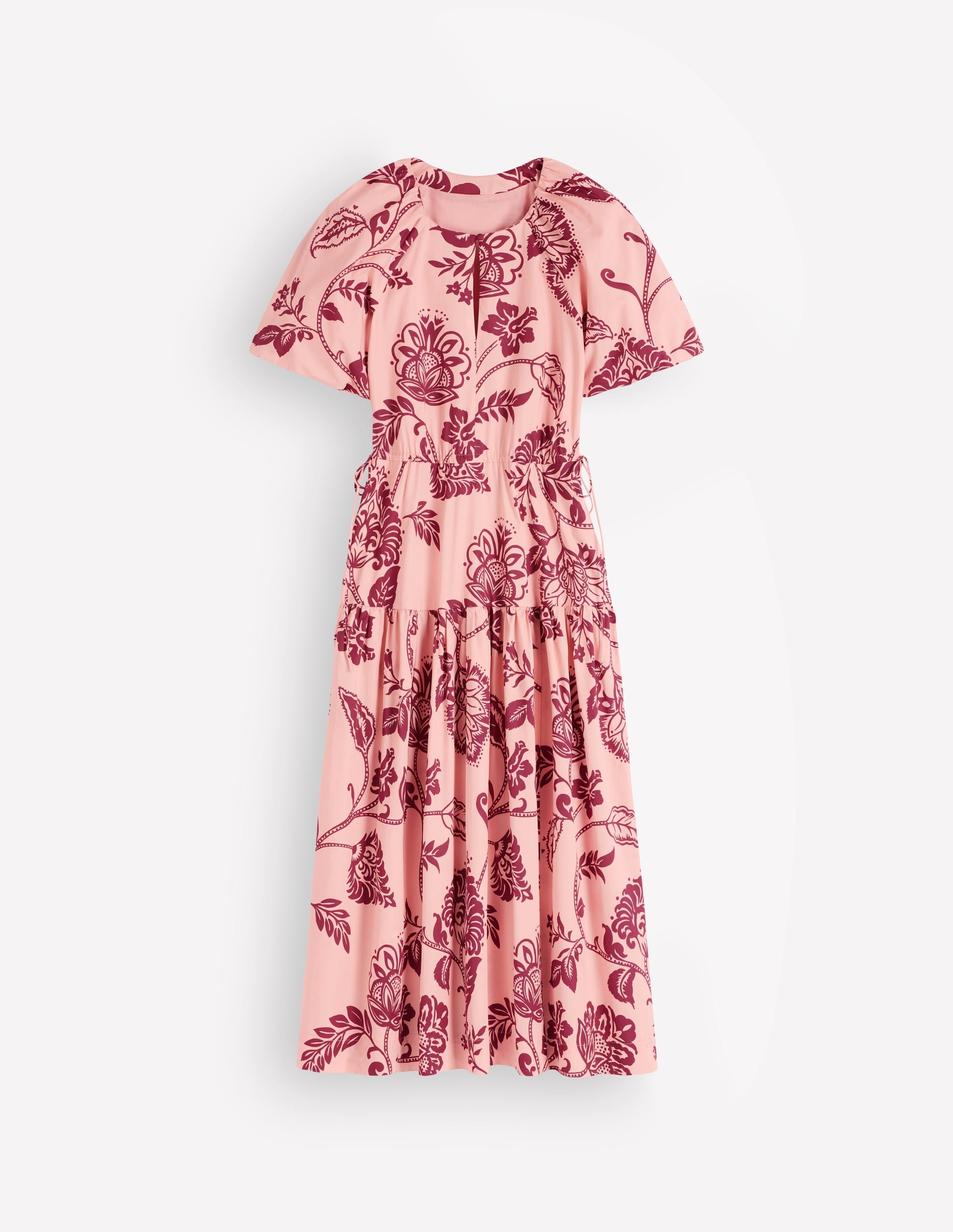 Draw Waist Fashion Dress-Chalk Pink, Planted Meadows - Image 5
