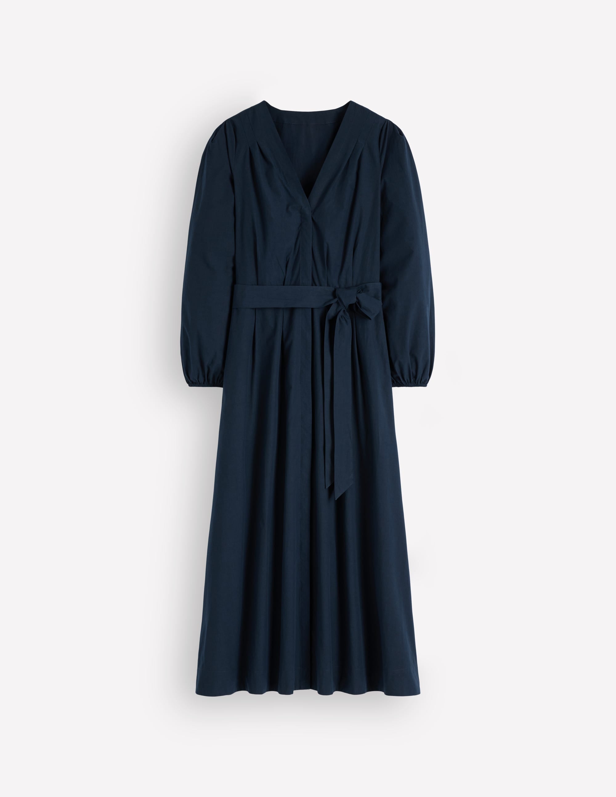 Nicola Cotton Midi Dress-Navy - Image 5