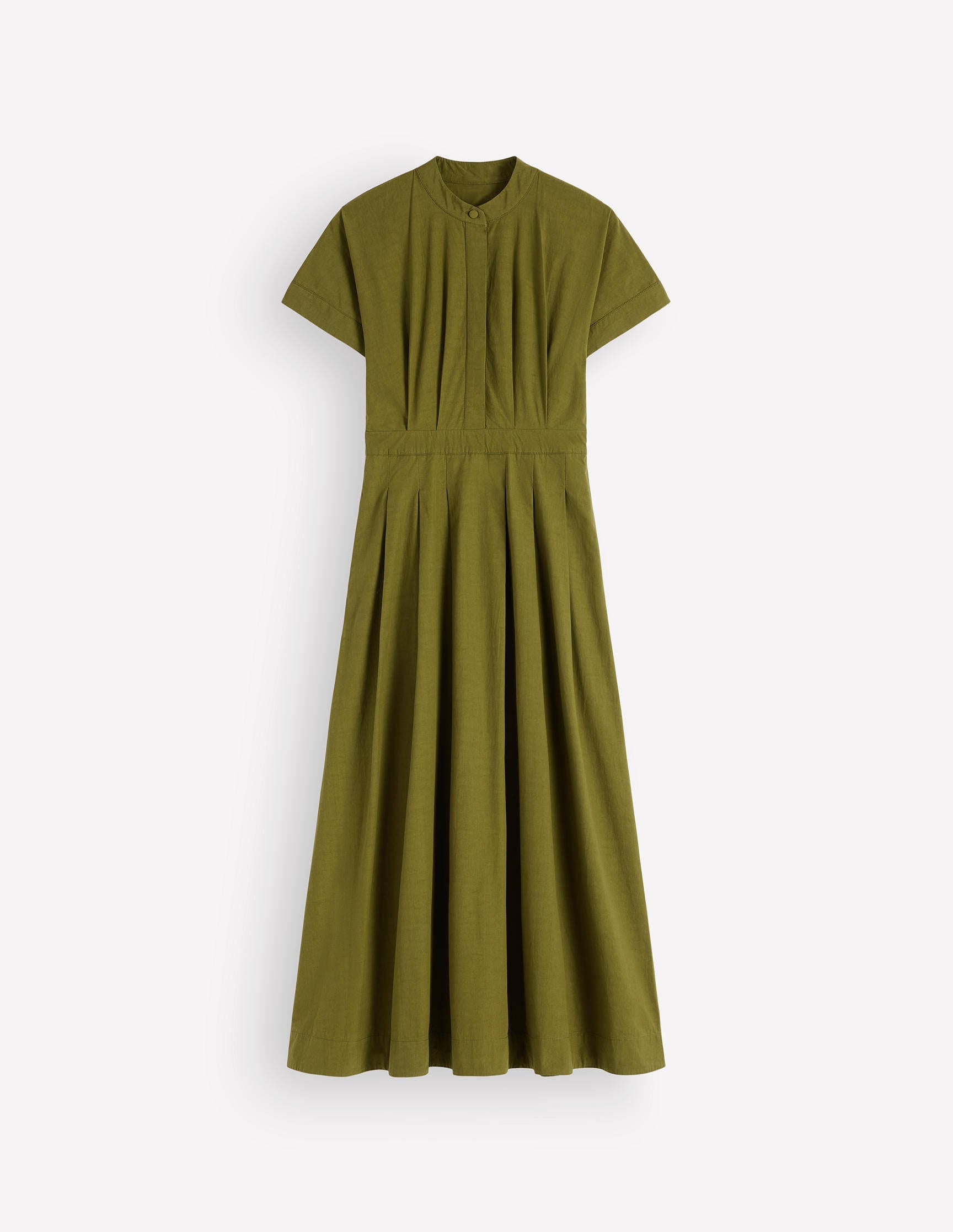 Grown On Sleeve Midi Dress-Olive - Image 6