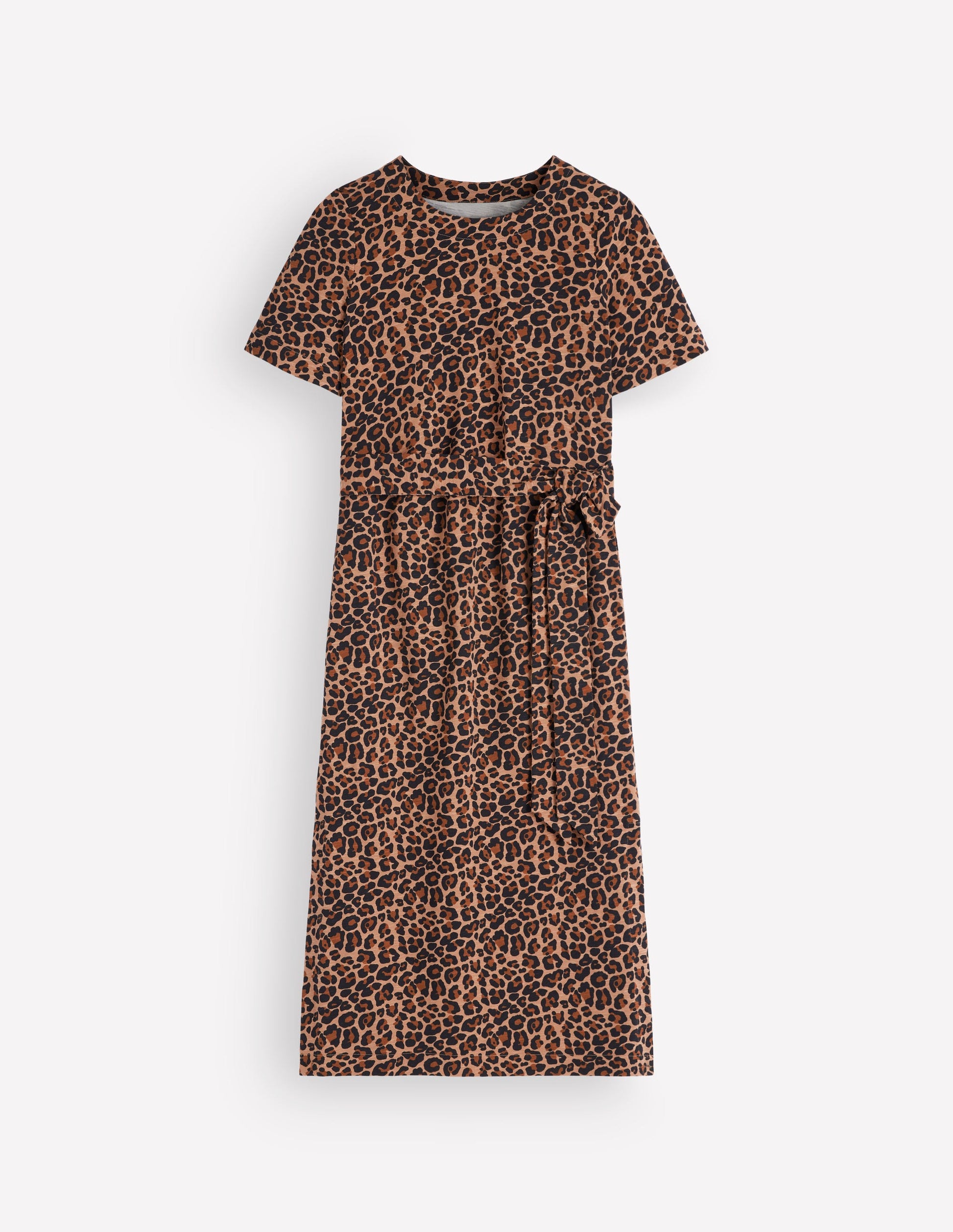 T-Shirt Jersey Midi Dress-Camel, Animal Fields-6