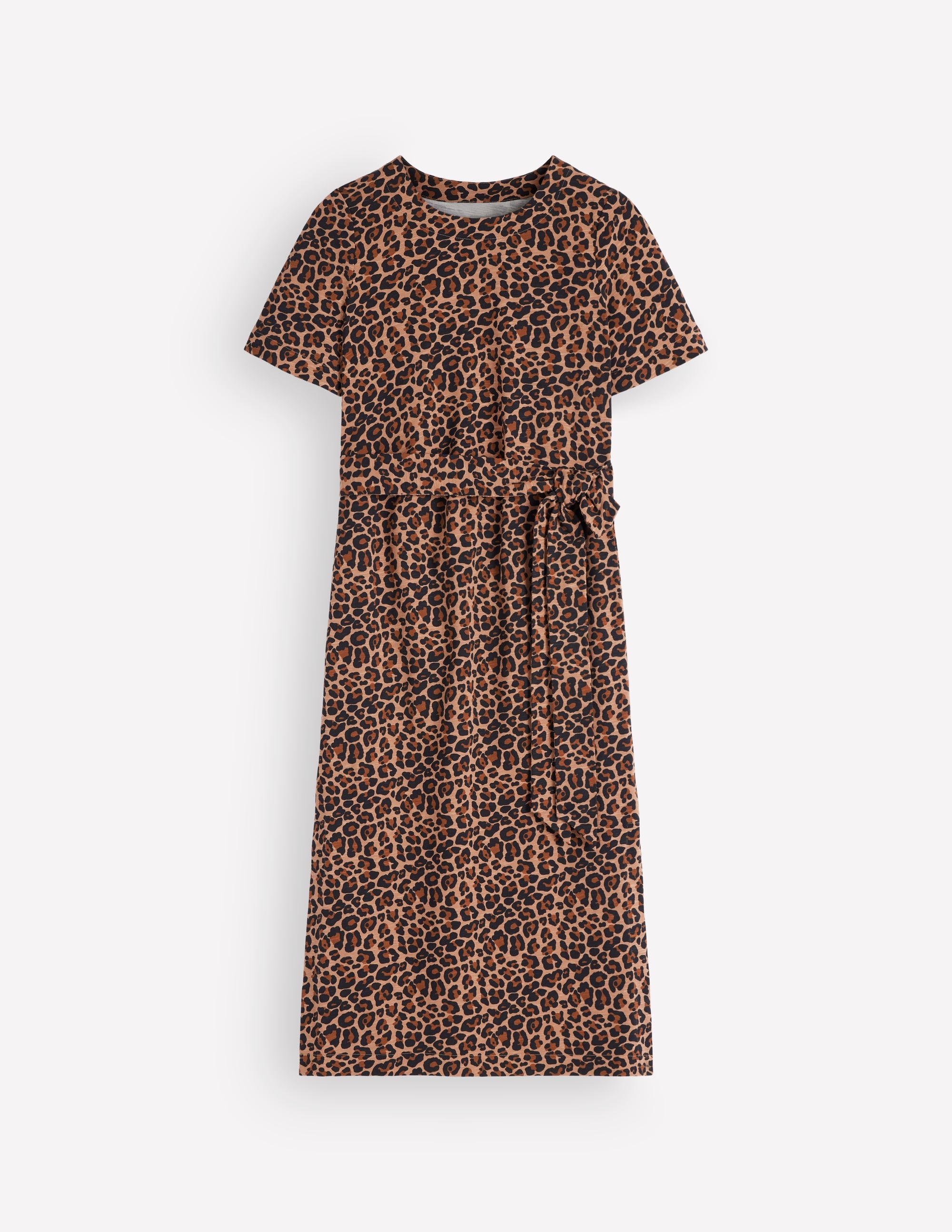 T-Shirt Jersey Midi Dress-Camel, Animal Fields - Image 6