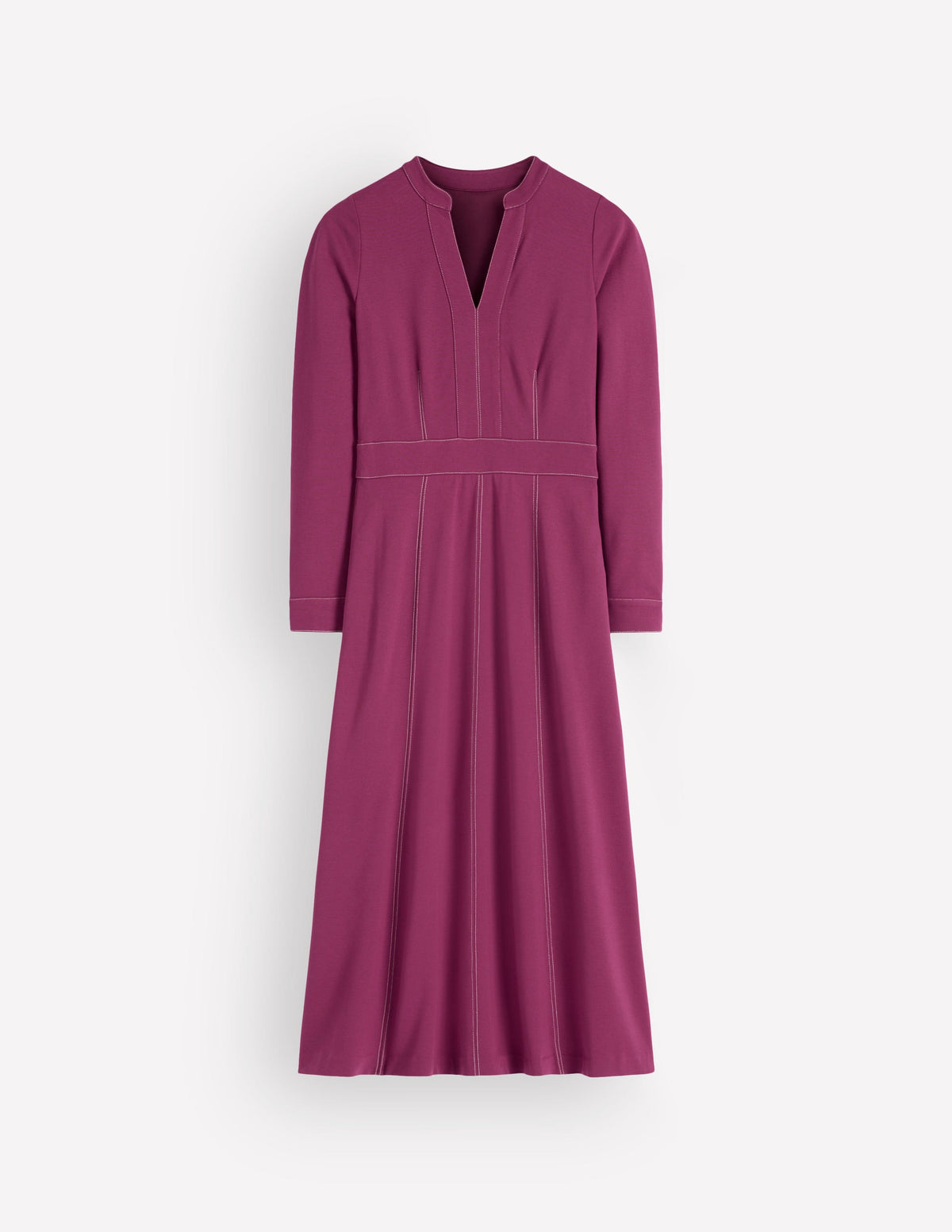 Alex Ponte Contrast Midi Dress-Raspberry Coulis - Image 7