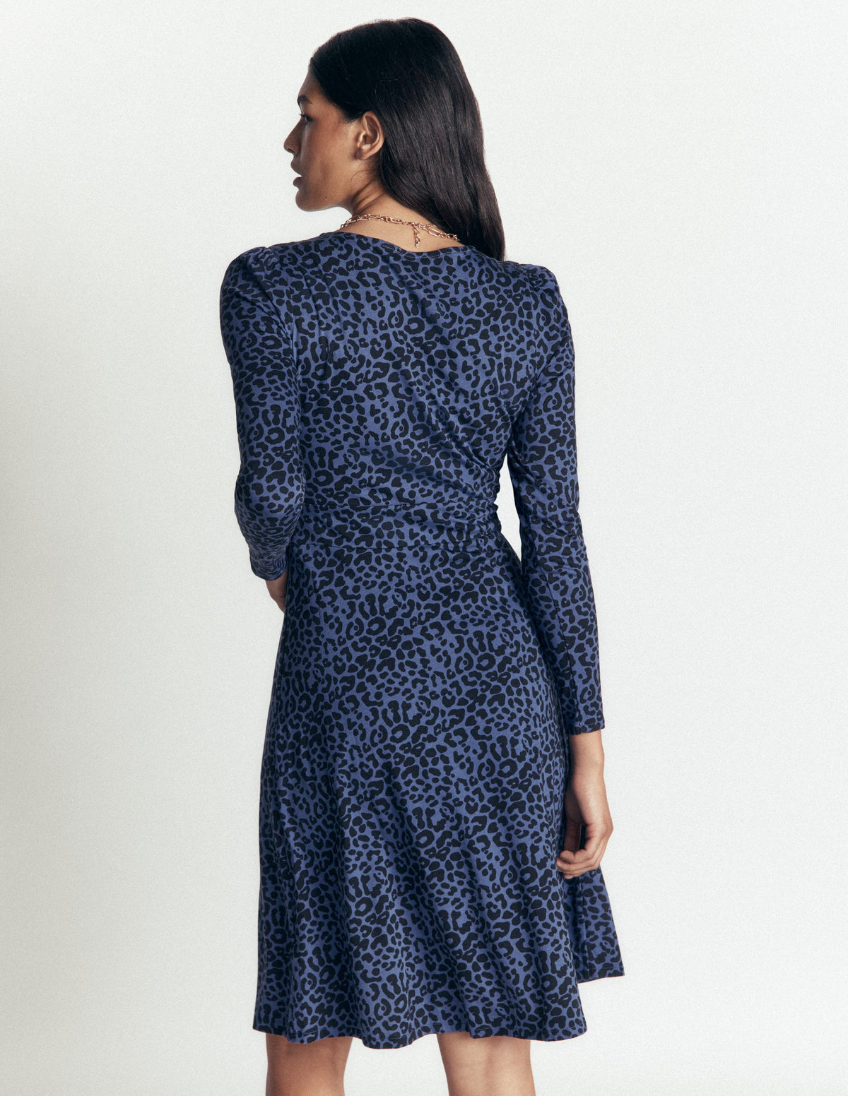 Briony Jersey Short Dress-Zodiac Purple, Leopard Fields-3