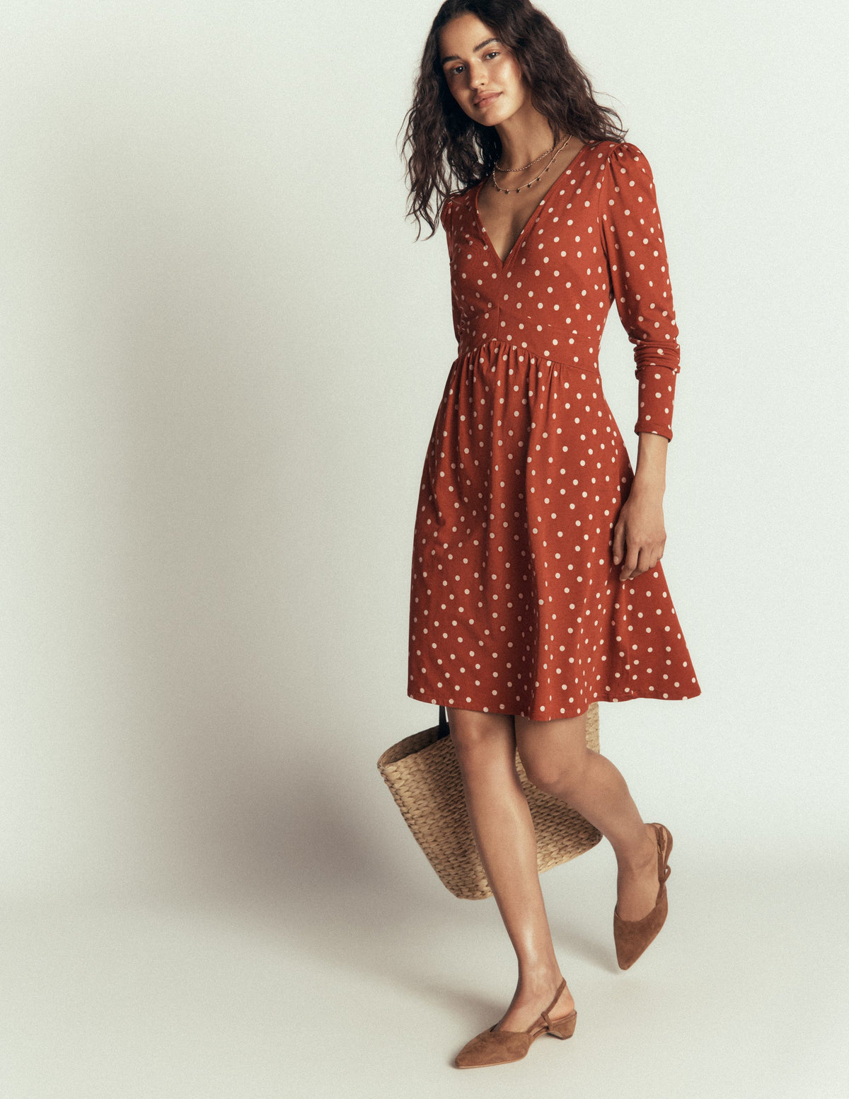 Briony Jersey Short Dress-Arabian Spice, Boden Spot-5