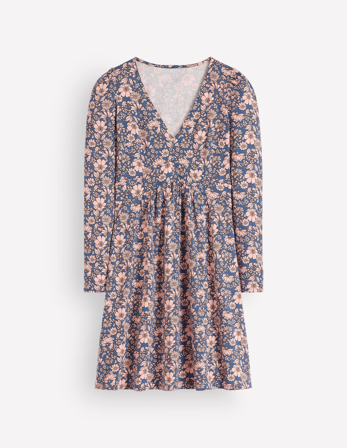 Briony Jersey Short Dress-Ballet Slipper, Floral Field-6