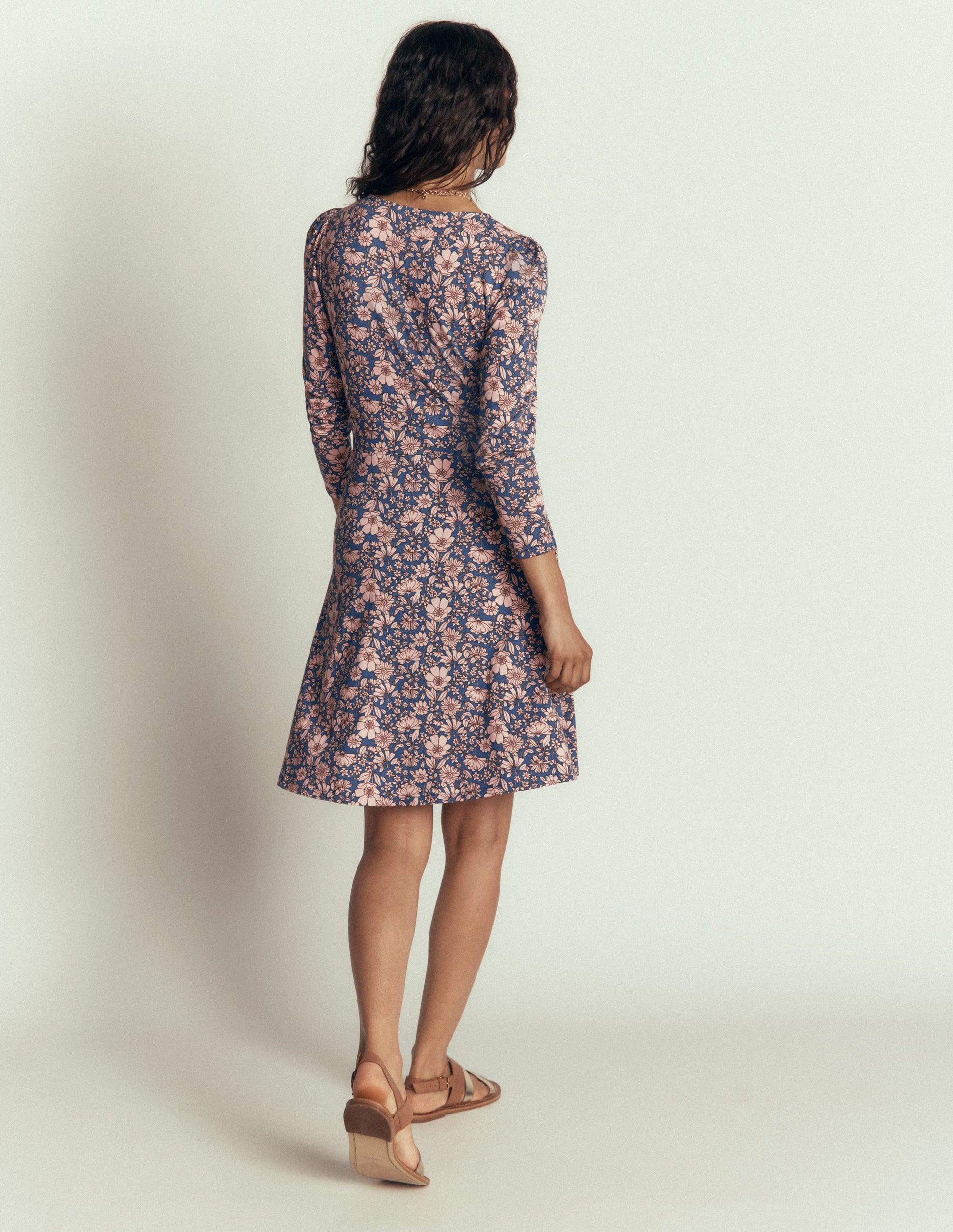 Boden Women's Briony Jersey Short Dress in Pink