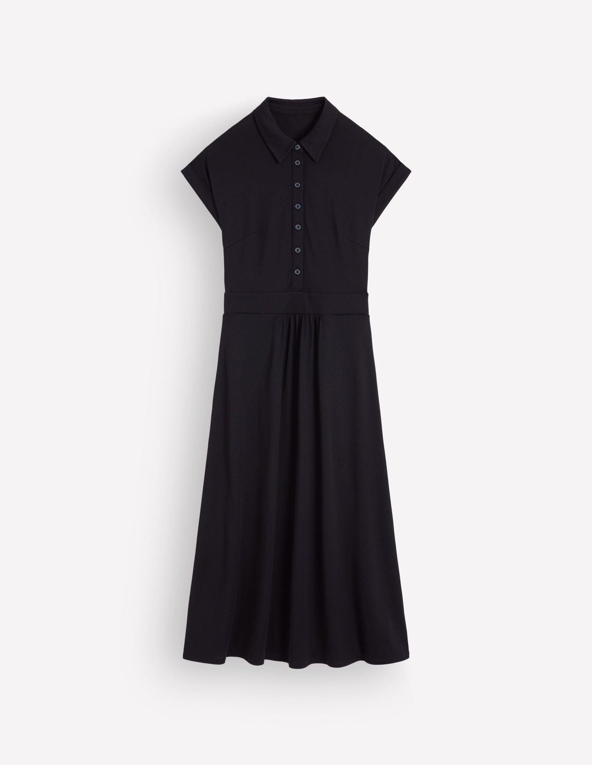 Boden Women's Fae Jersey Shirt Dress in Black