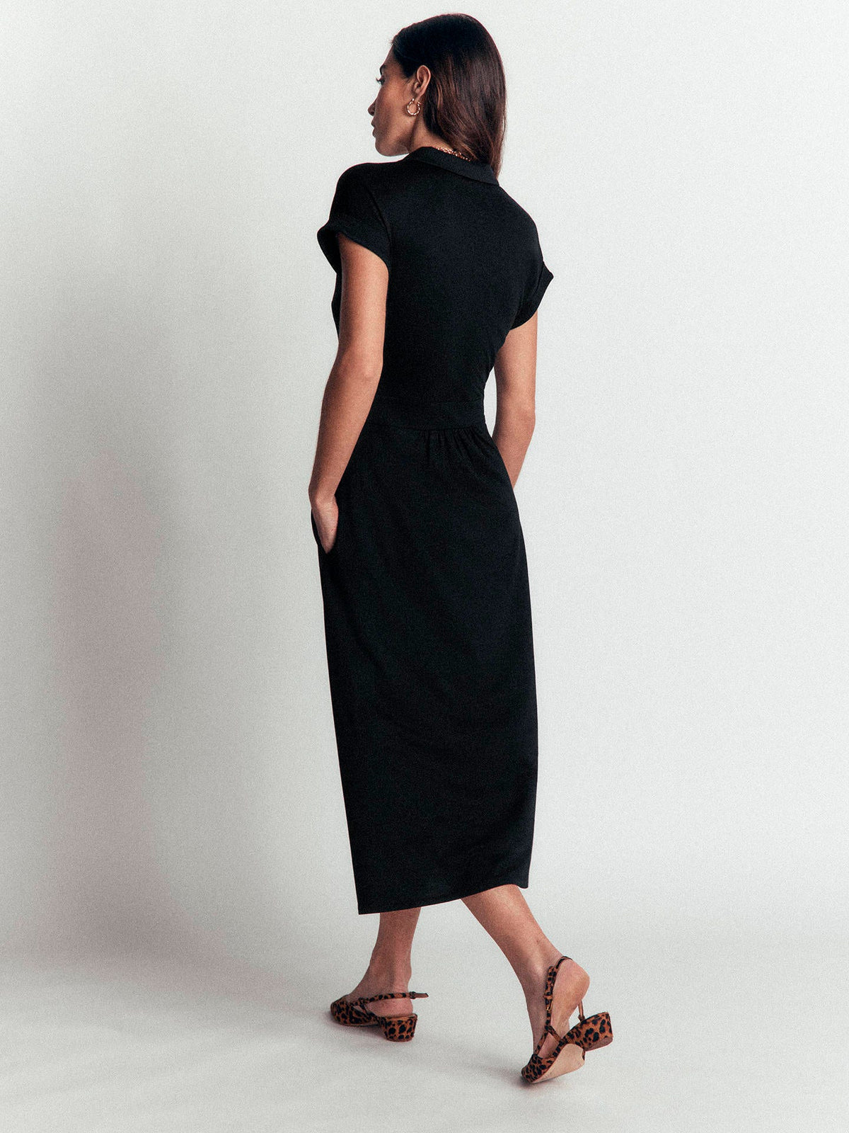 jersey shirt dress Boden Women's Fae in Black George Men's Long Sleeve wicking comfort with a size:5 INV-79689