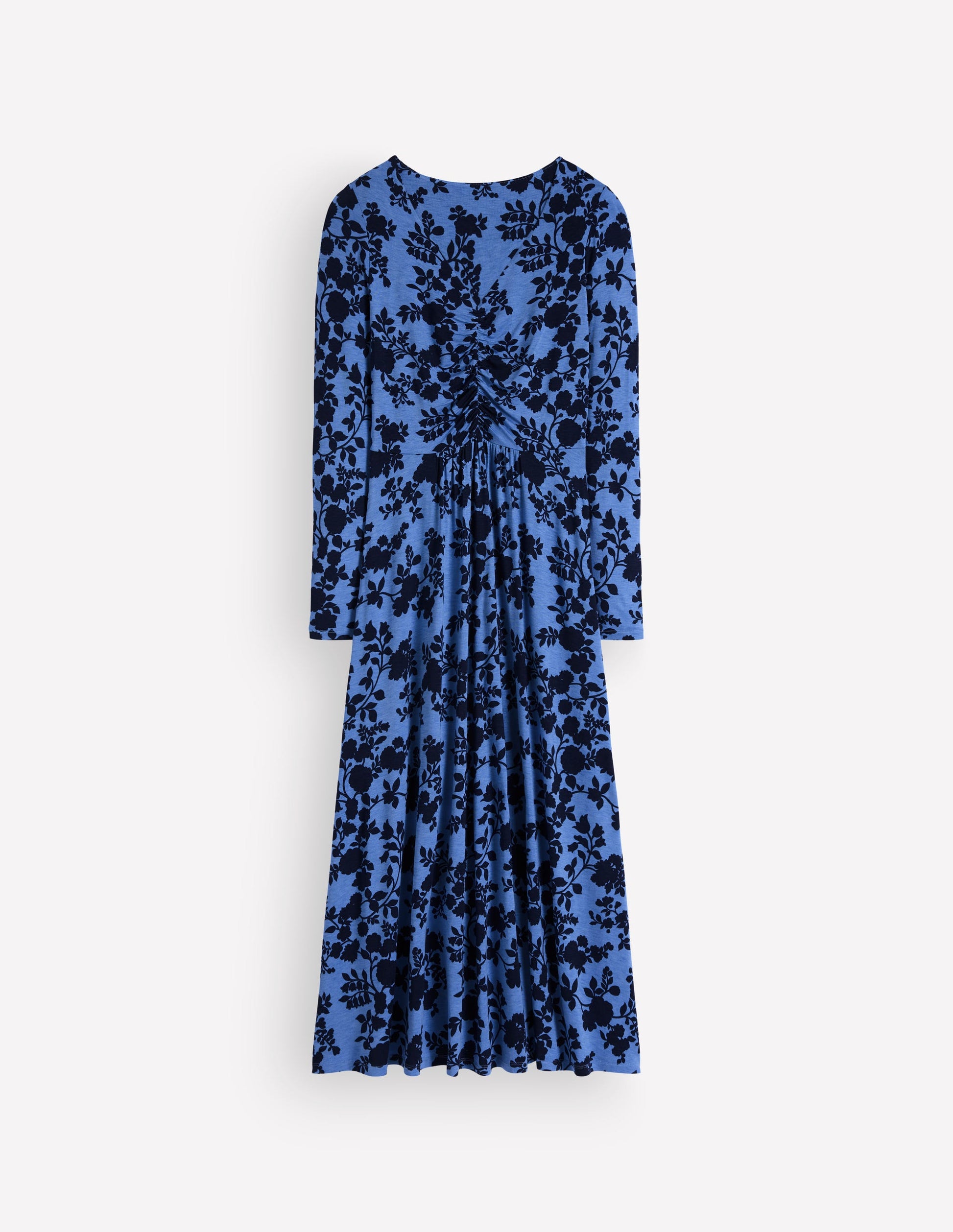 boden ruched dress Boden Women's Jasmine Ruched Jersey Dress in Blue