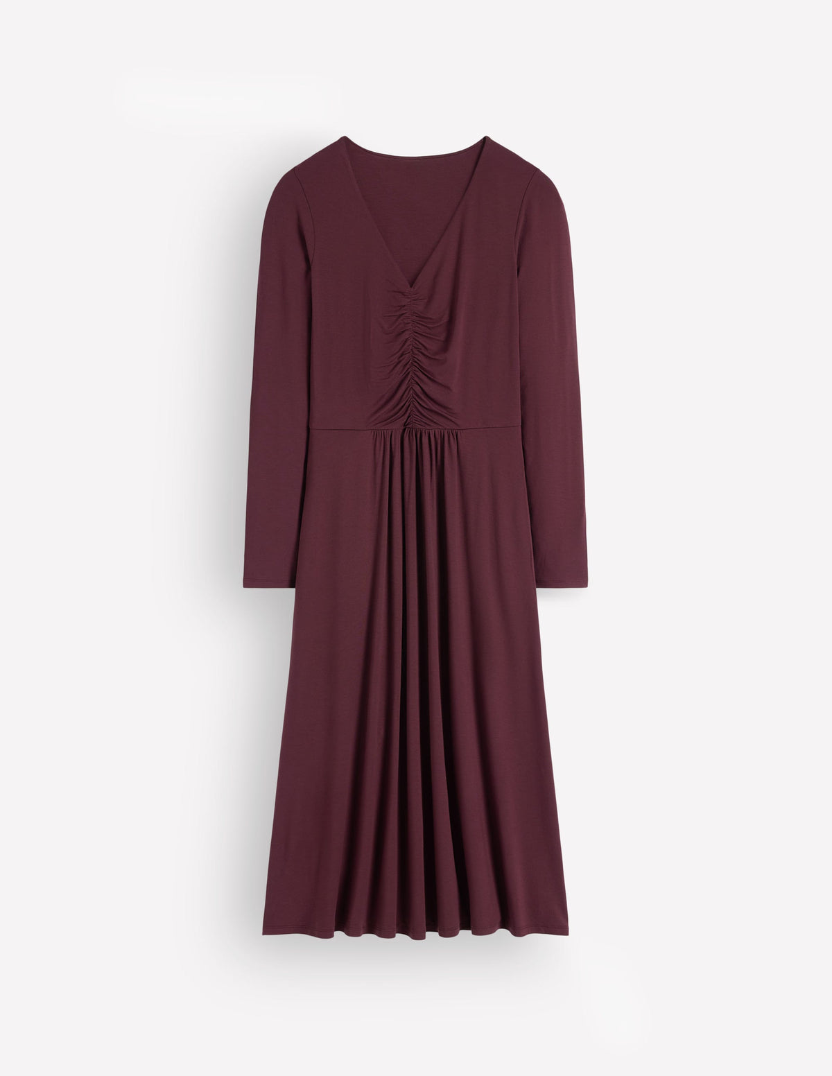 Jasmine Ruched Jersey Dress-Winetasting-6