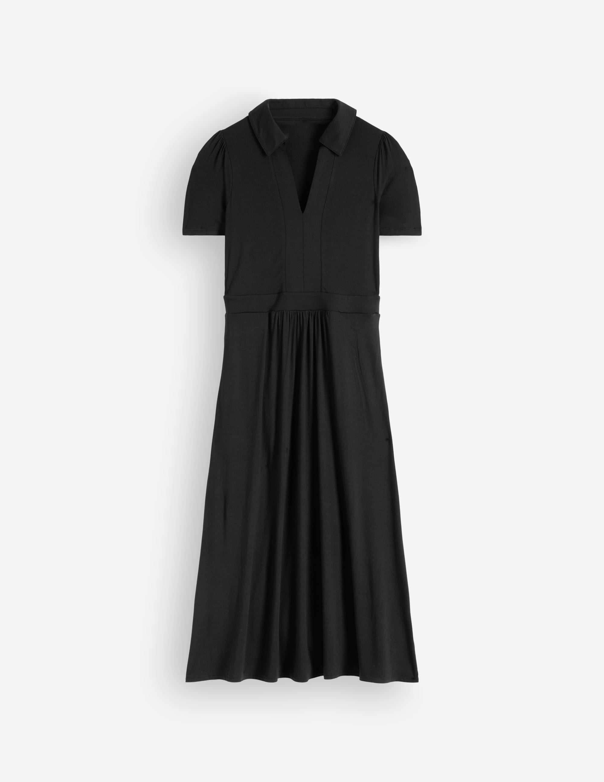 Heidi Jersey Midi Tea Dress - Black | Boden USA
