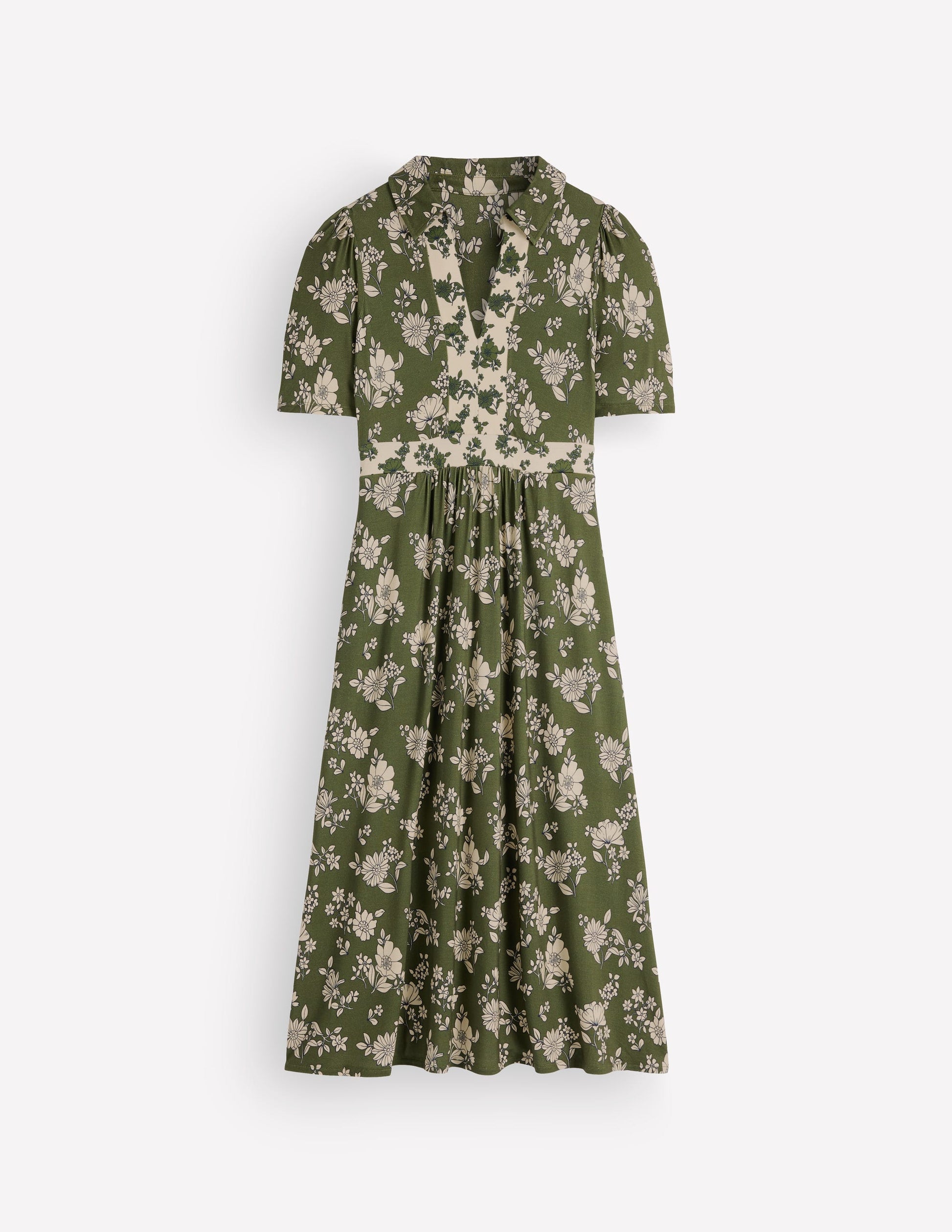 boden jersey tea dress Boden Women's Heidi Jersey Midi Tea Dress in Green