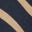 Asymetric Ponte Midi Dress-Navy and Camel Stripe