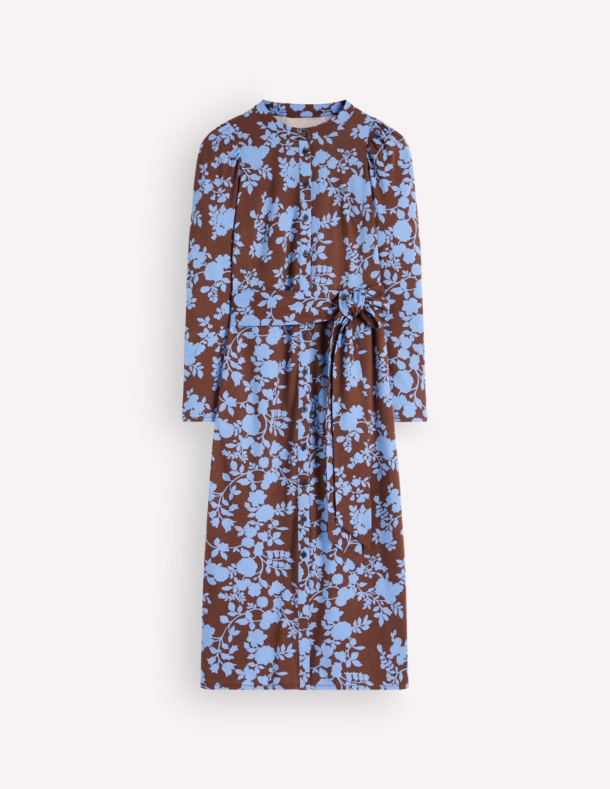 Honor Column Jersey Midi Dress-Raw Umber, Bouquet Breeze - Image 6