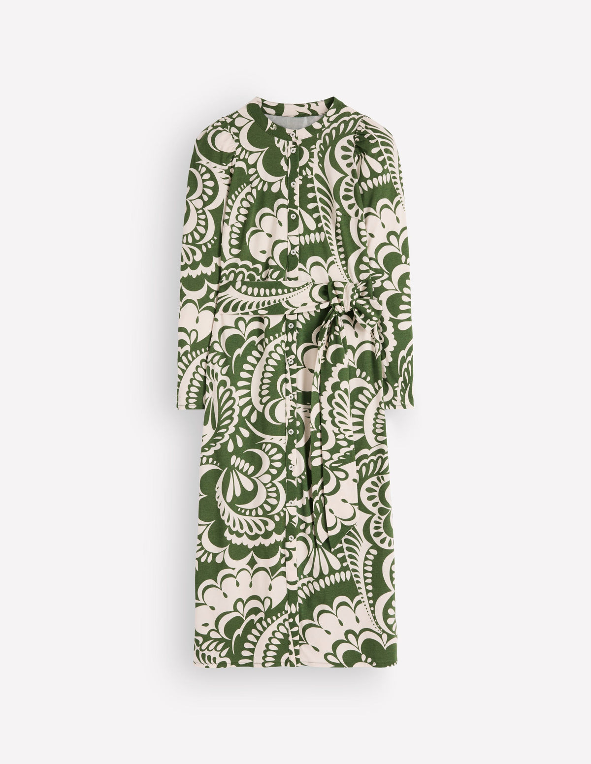 Honor Column Jersey Midi Dress-Chive, Flourishing Medley - Image 6