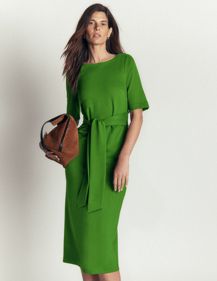 boden midi dress Women's Honor Column Jersey in Brown The subtly pleated skirt adds a touch of drama Boden Women's Ivy Button Linen