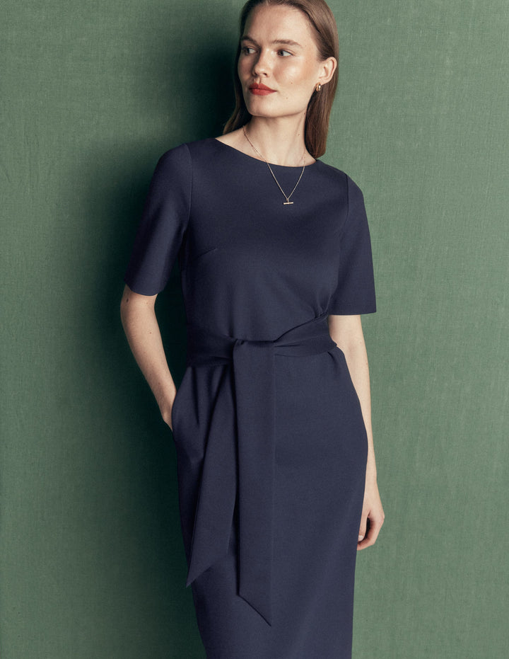 women's workwear dresses Cotton Dress The formal midi length of this dress offers a timeless and versatile silhouette suitable for various work settings Work Dresses | Women's Workwear