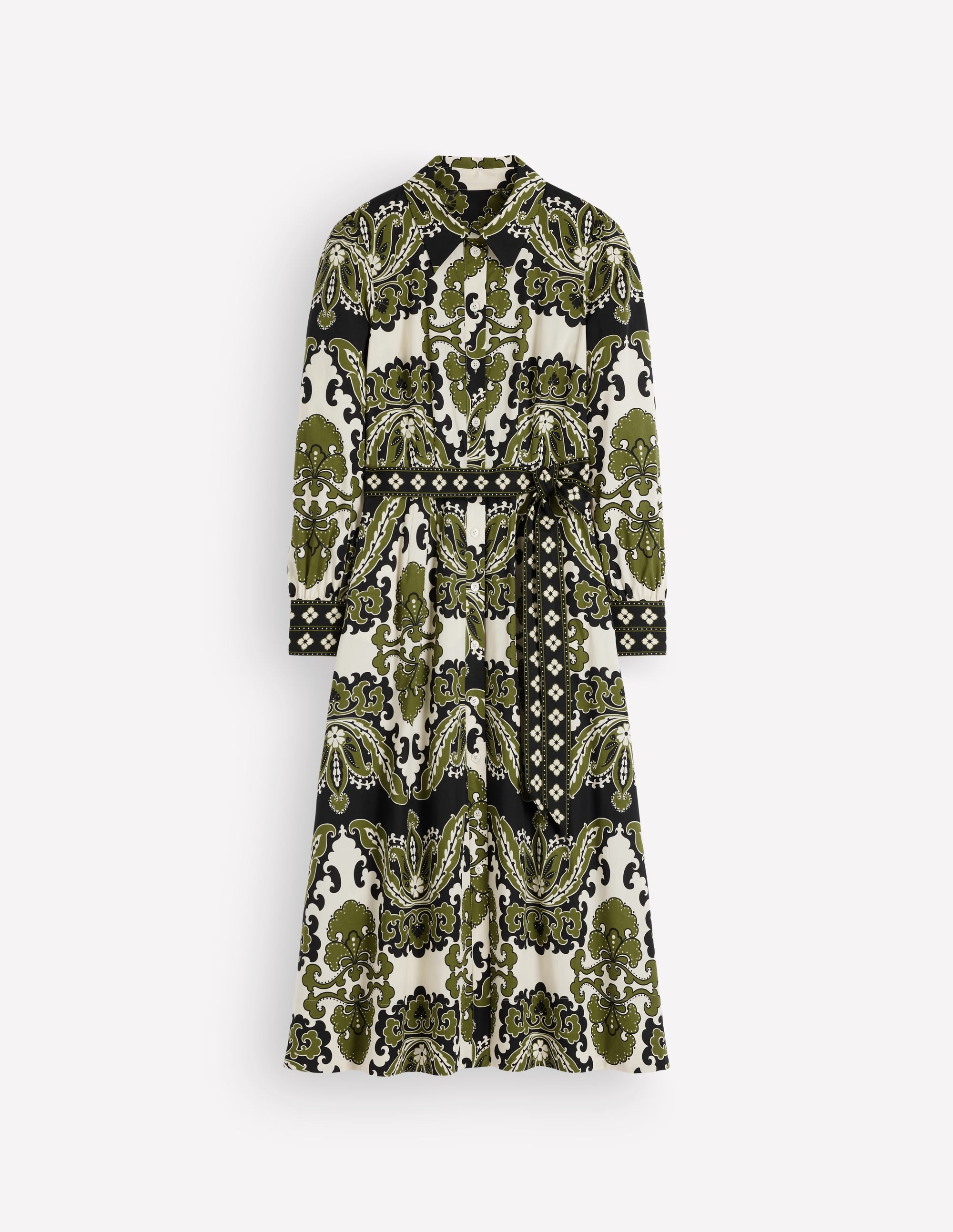 Maeve Cotton Midi Shirt Dress-Multi, Blossoming Gardenia - Image 8