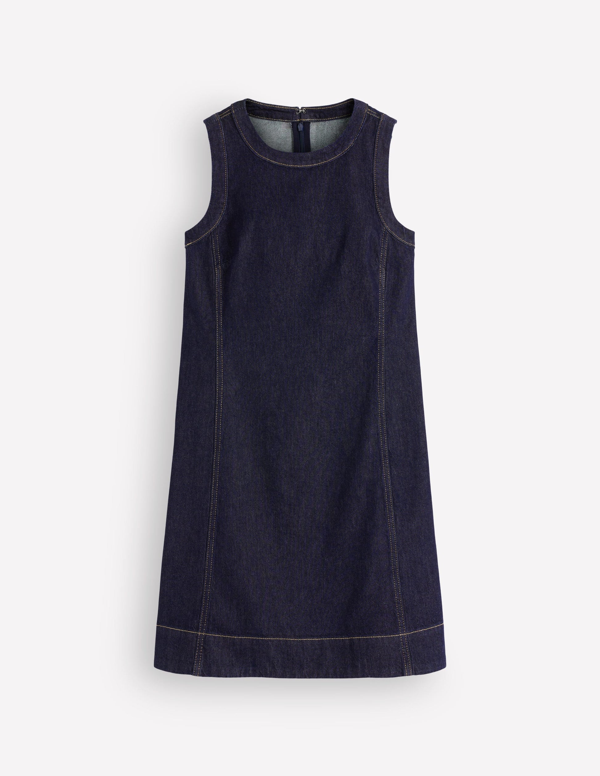 Lou Denim Shift Dress-Indigo Denim-8