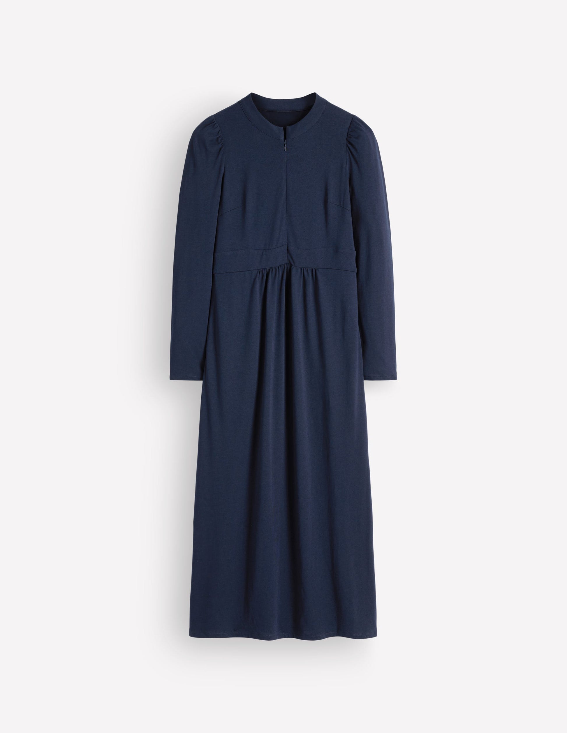 a line jersey dress Boden Women's Hope Zip Detail in Blue YCHUNHUI Sexy Feather Pearls fully woven with a below the knee dresses Size:6-8 year