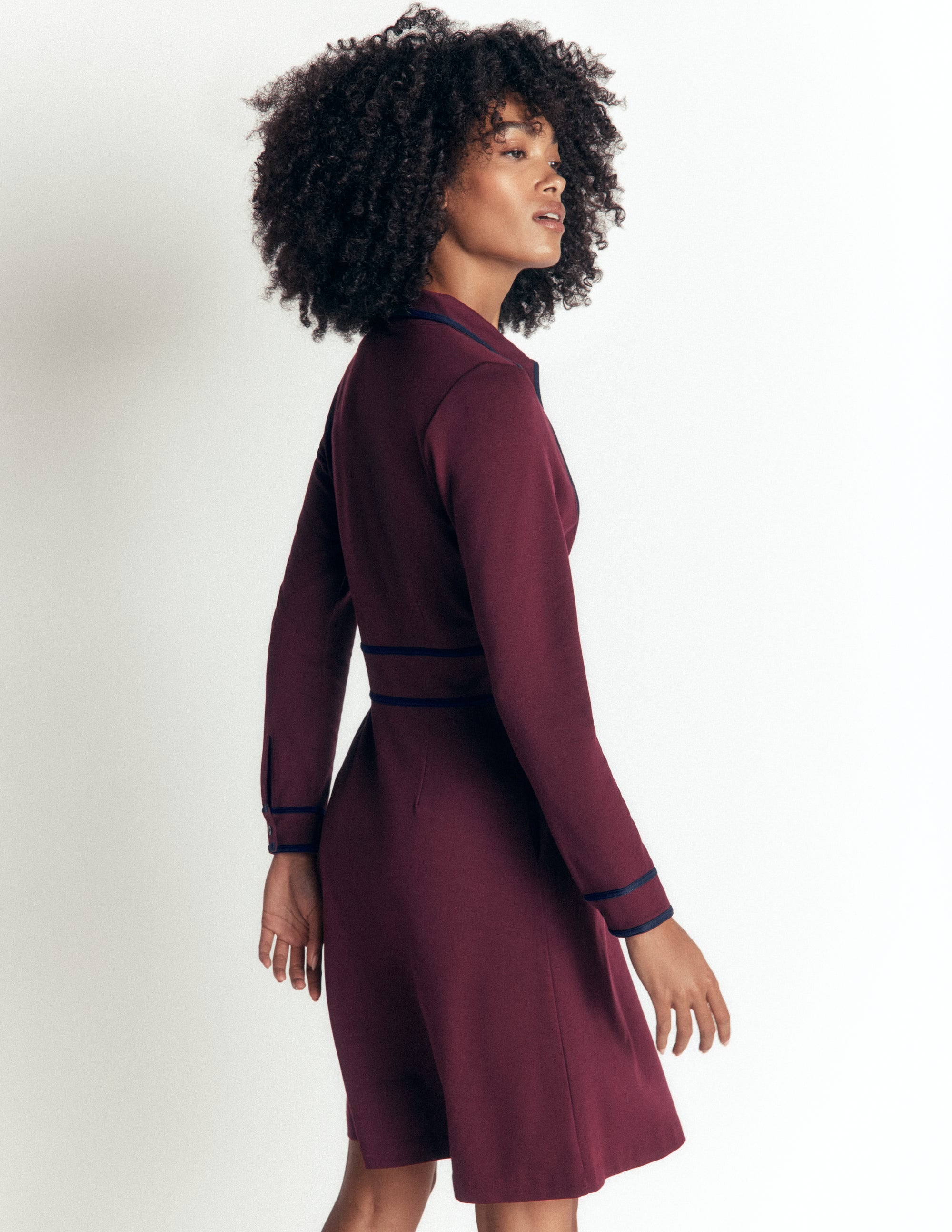 ponte blazer mini dress Boden Women's Ula Short in Purple SHORT OFF SHOULDER DRESS Its cut close to The Striped Knitted Low Size:Medium (79-89cm) / XLong