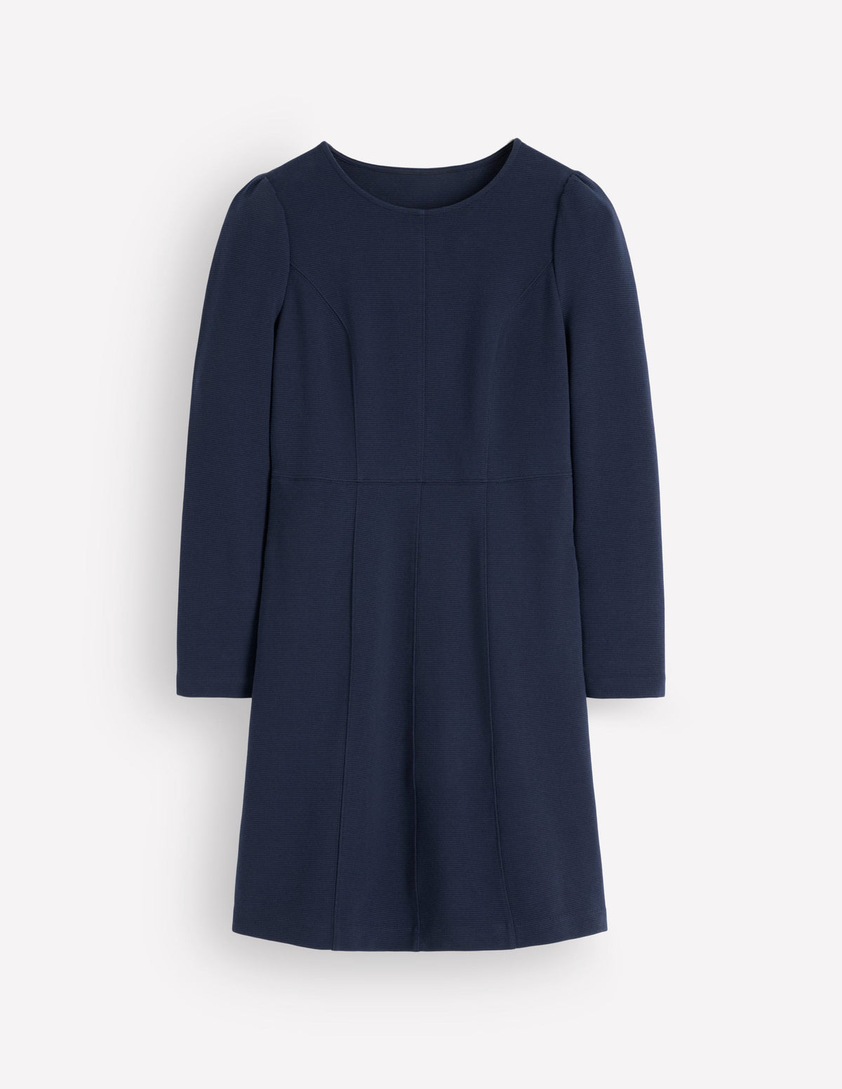 Marla Seamed Ottoman Dress-Navy - Image 5