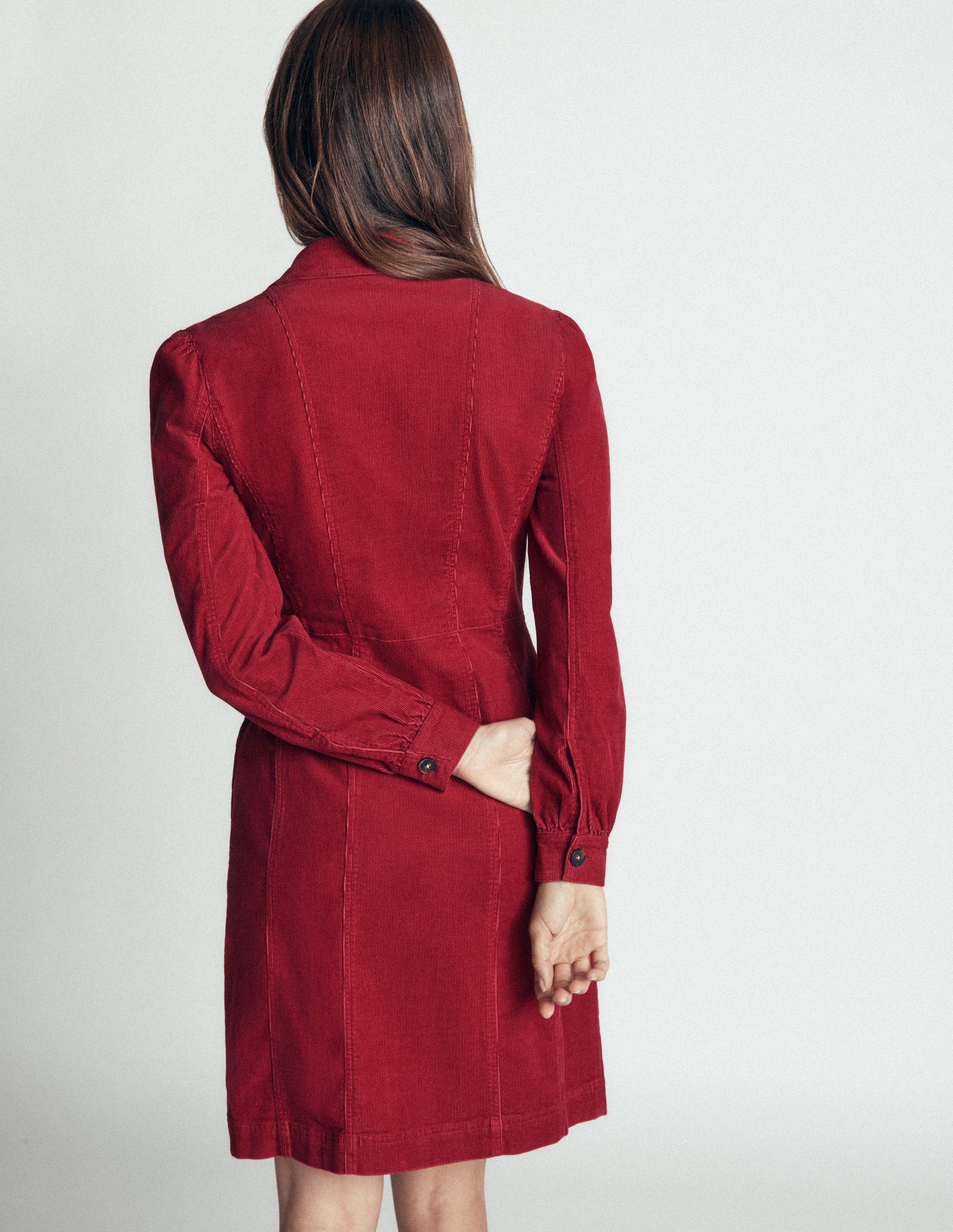 Rhoda Cord Short Dress-Red Earth-3