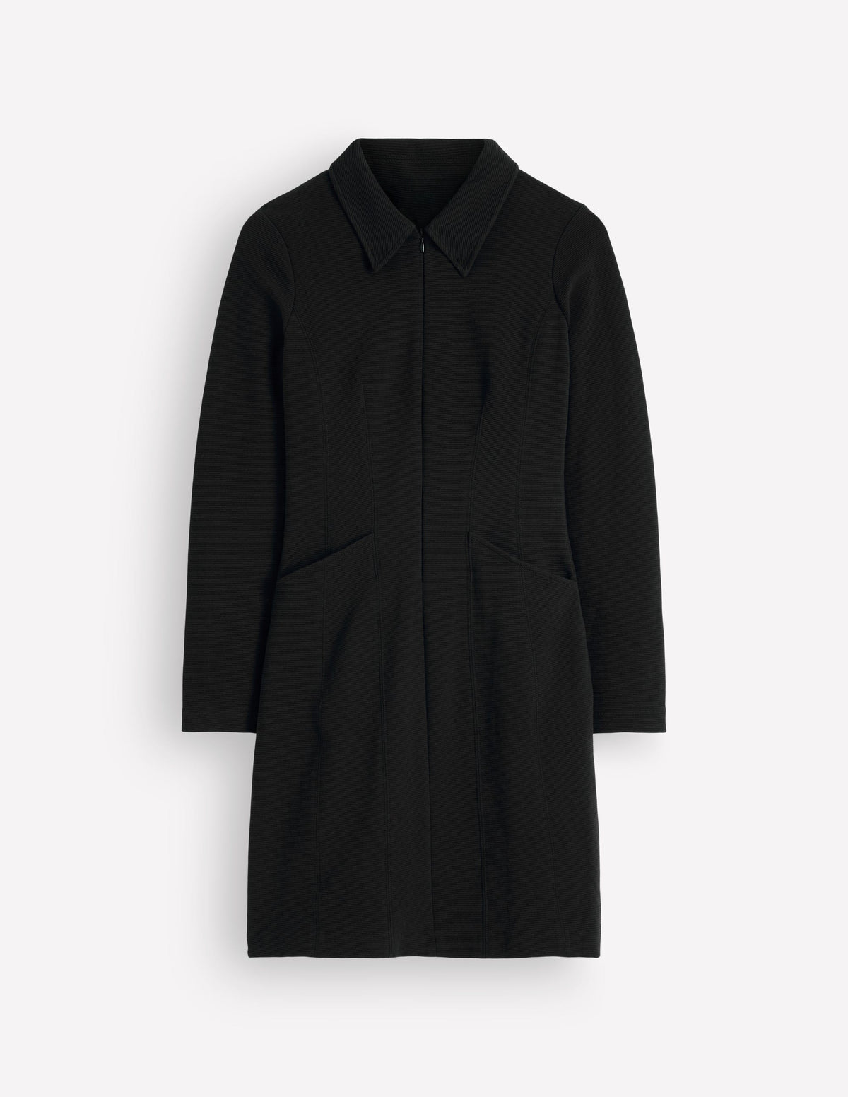 Nia Ottoman Long Sleeve Dress-Black - Image 5