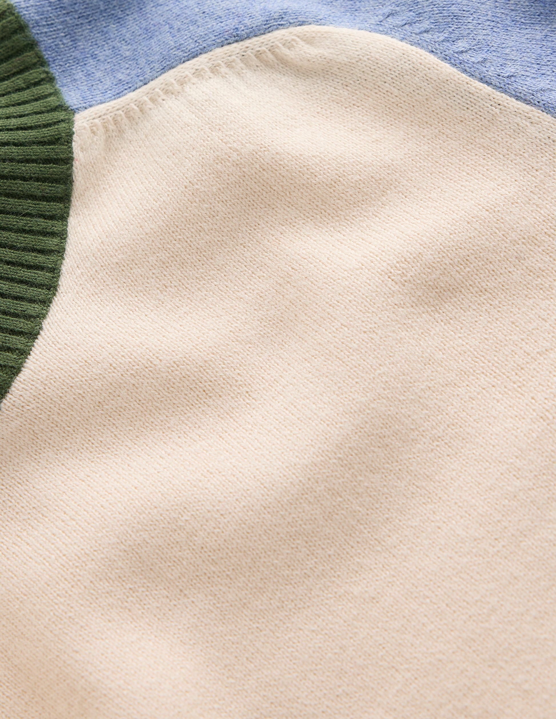 Meg Raglan Sleeve Sweater-Ivory, Blue and Green-6