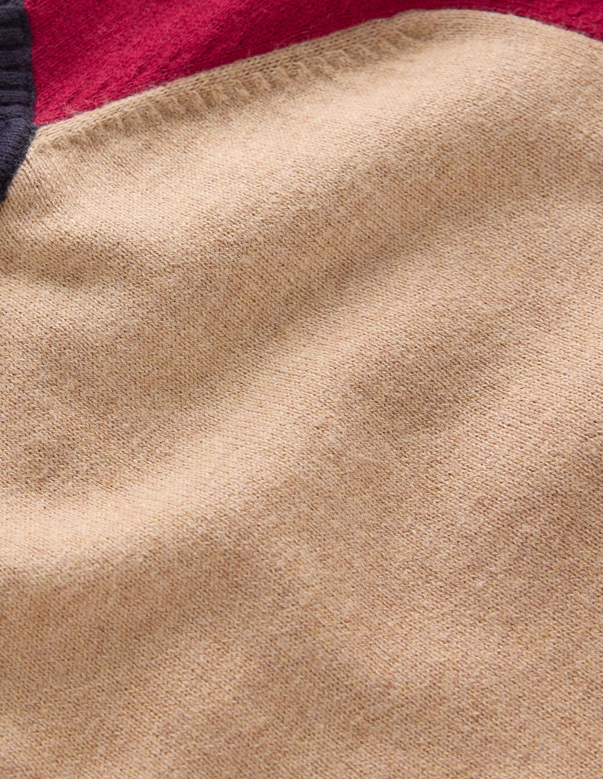 Meg Raglan Sleeve Sweater-Camel melange, red - Image 5