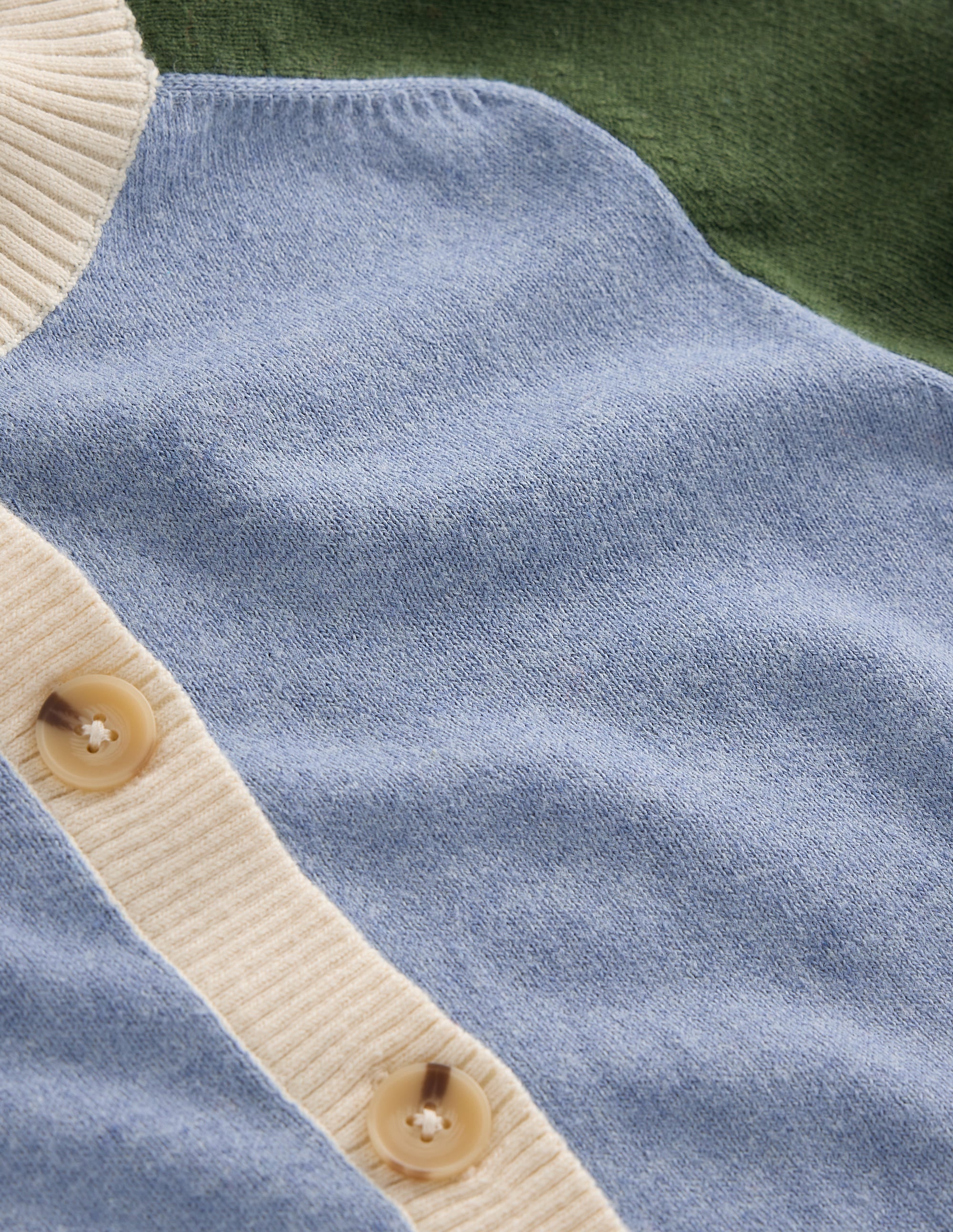 Meg Raglan Sleeve Cardigan-Blue colour block - Image 7