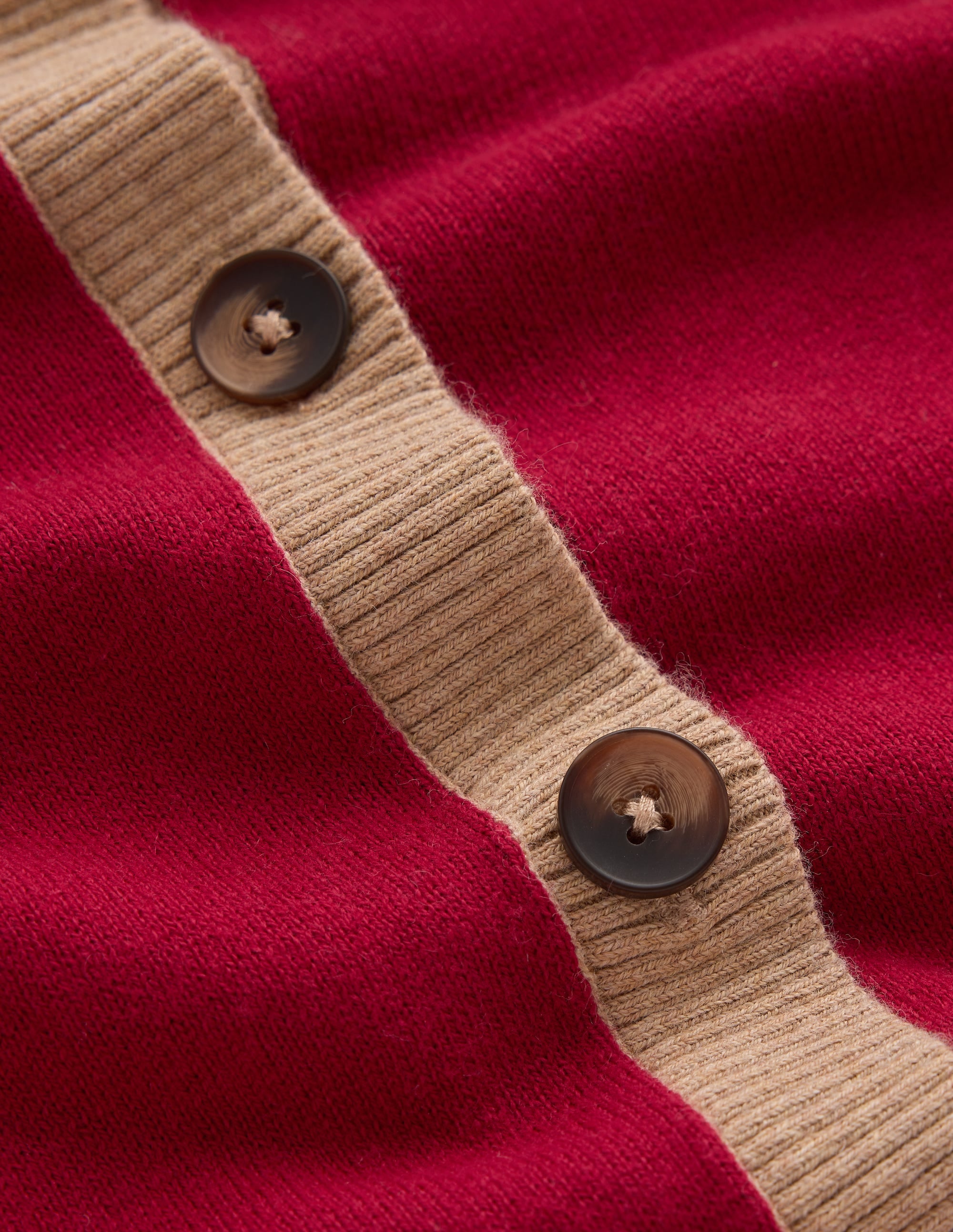Meg Raglan Sleeve Cardigan-Red colour block - Image 6