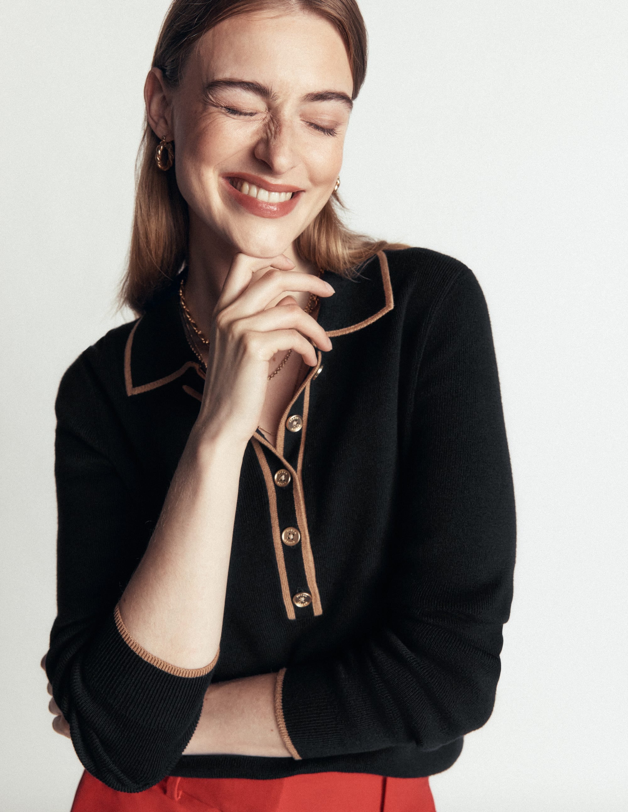 Liz Henley Sweater-Black - Image 2