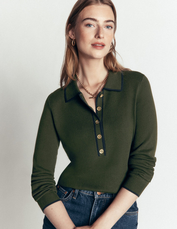 Liz Henley Sweater-Forest Glade