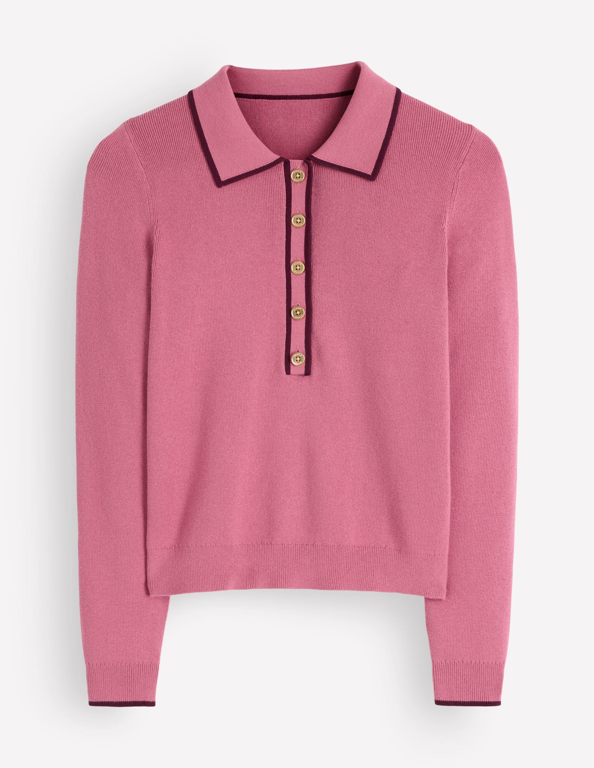 Liz Henley Sweater-Pink Heather-4